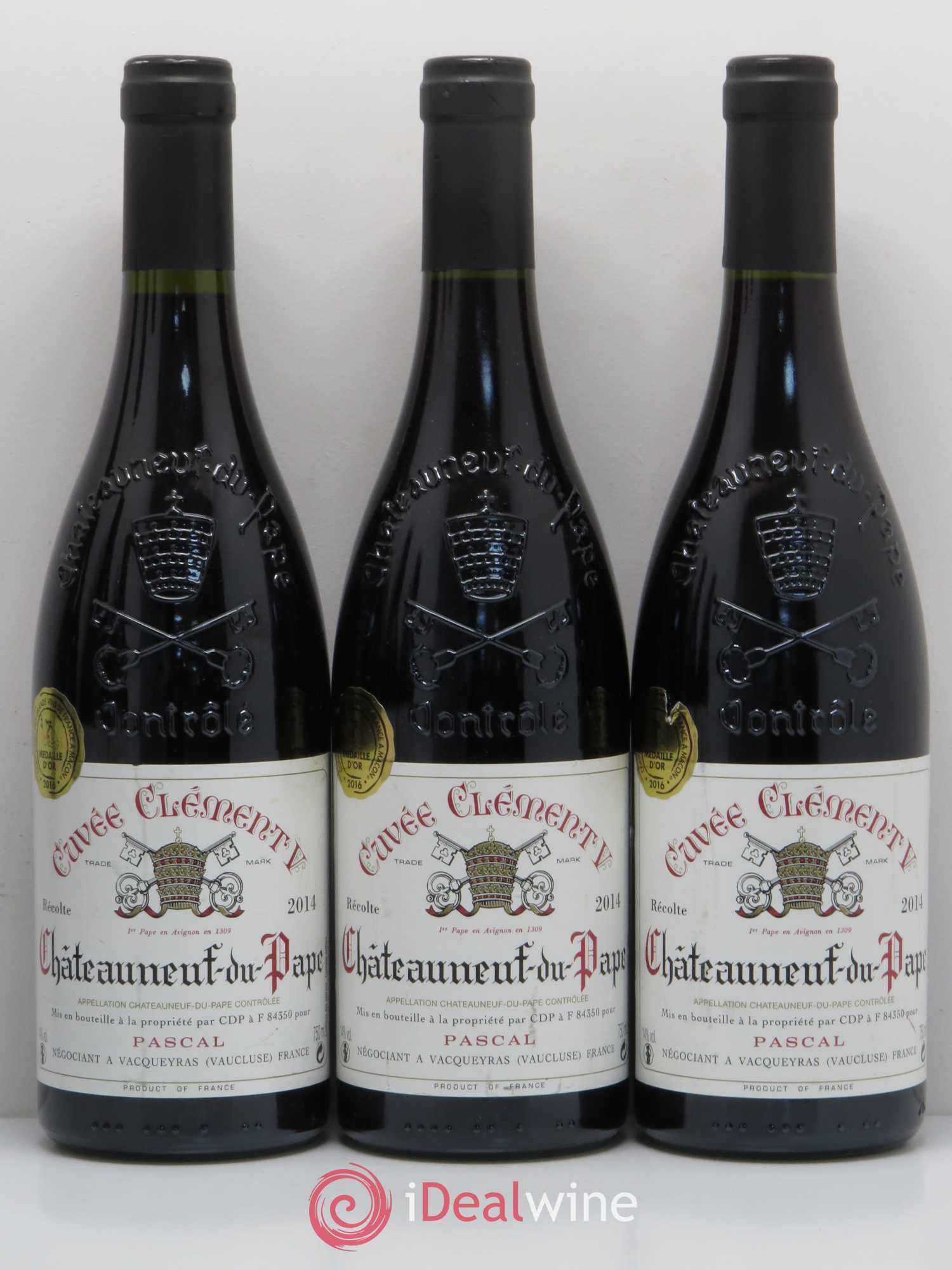 Châteauneuf-du-Pape Cuvee Clement V Pascal 2014 - Lot of 6 bottles - 1
