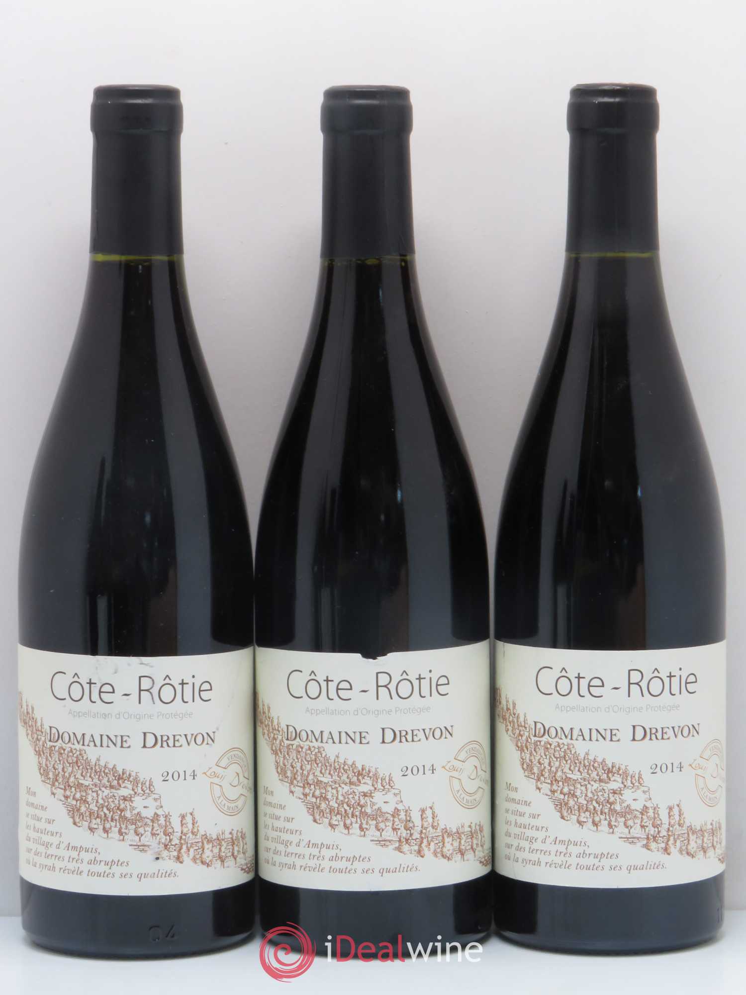 Côte-Rôtie Domaine Drevon  (sans prix de réserve) 2014 - Lot de 5 bouteilles - 1