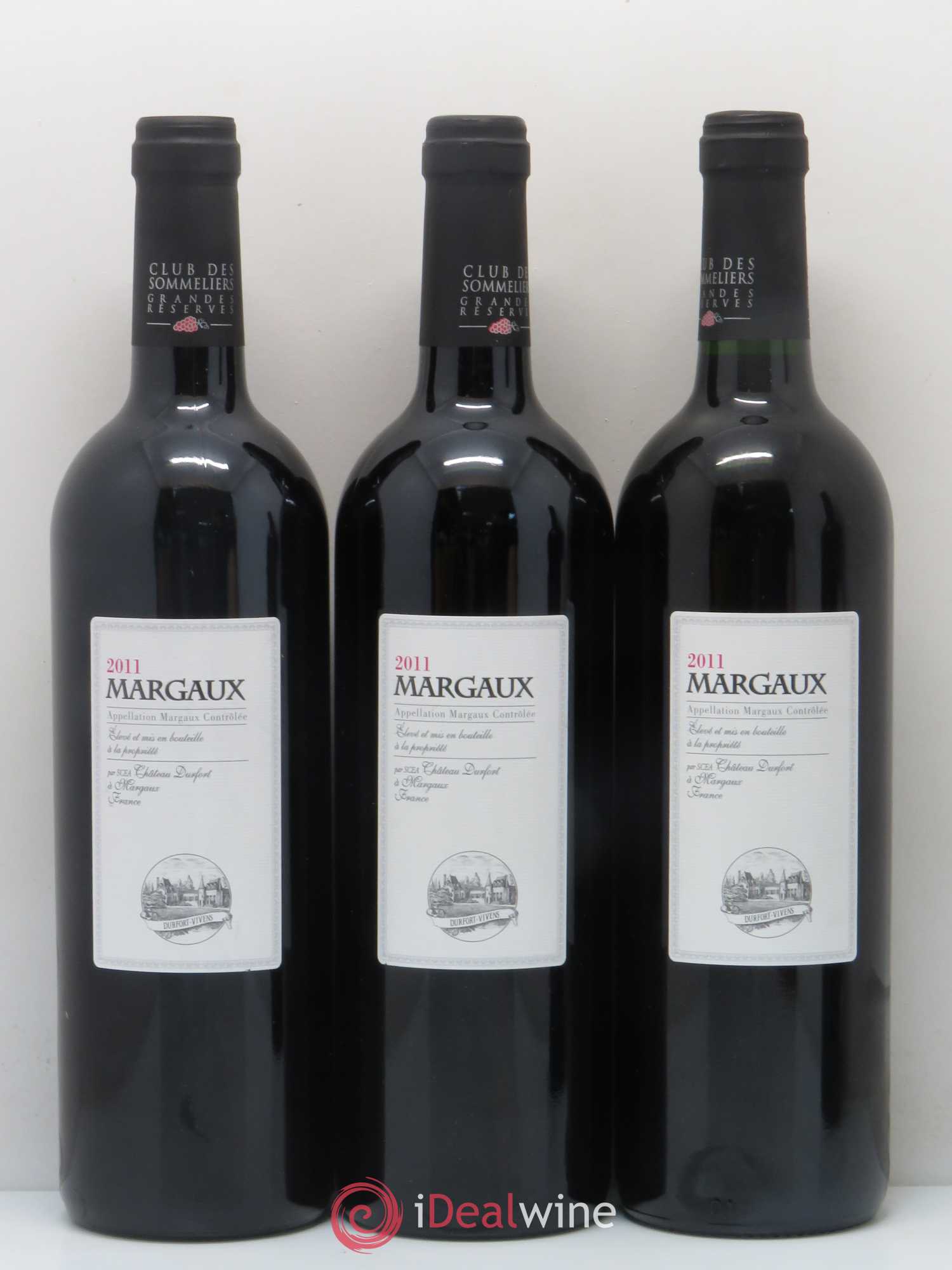 Bordeaux Club Des Sommeliers Margaux Chateau Durfort 2011 - Posten von 3 Flaschen - 0