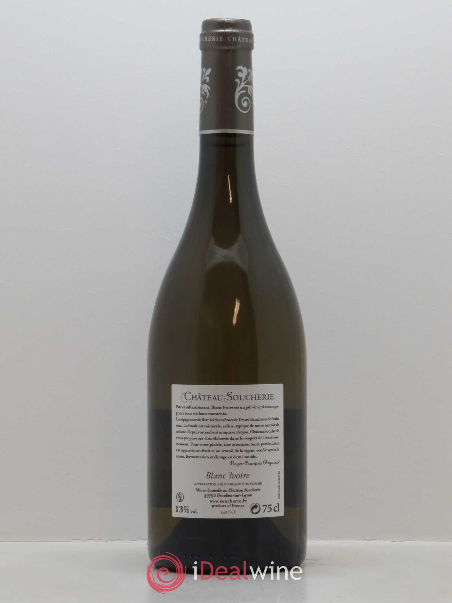 Anjou Ivoire Château Soucherie 2017 - Lot de 1 bouteille - 1