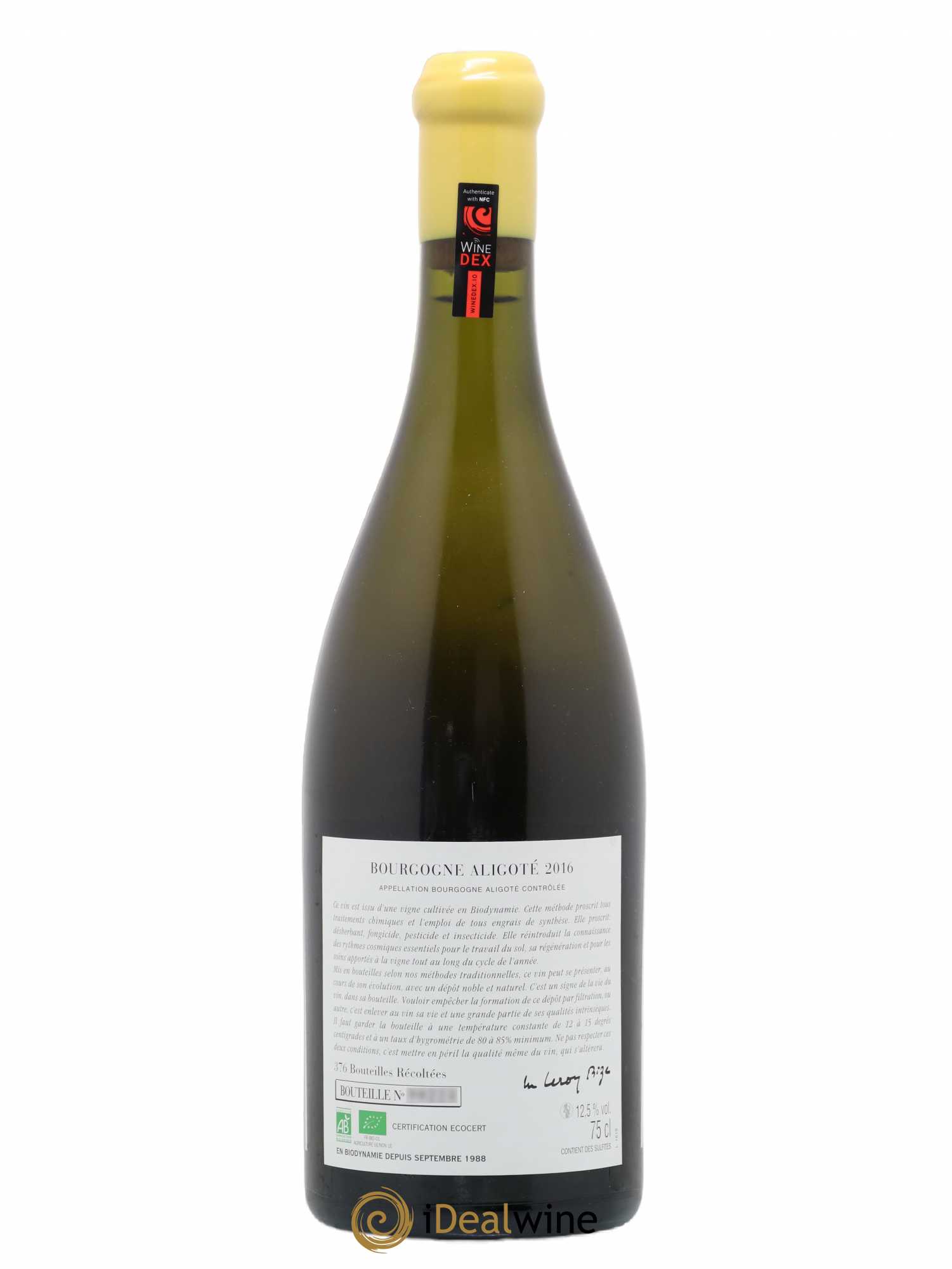 Bourgogne Aligoté Sous Chatelet d'Auvenay (Domaine) 2016 - Lot de 1 bouteille - 1
