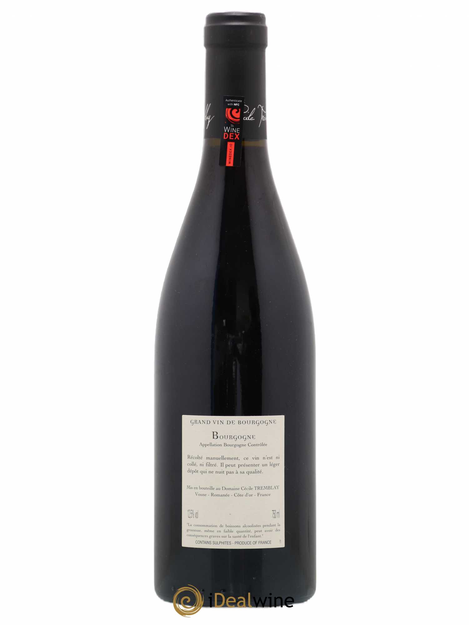 Bourgogne La Croix Blanche Cécile Tremblay 2016 - Lot de 1 bouteille - 1