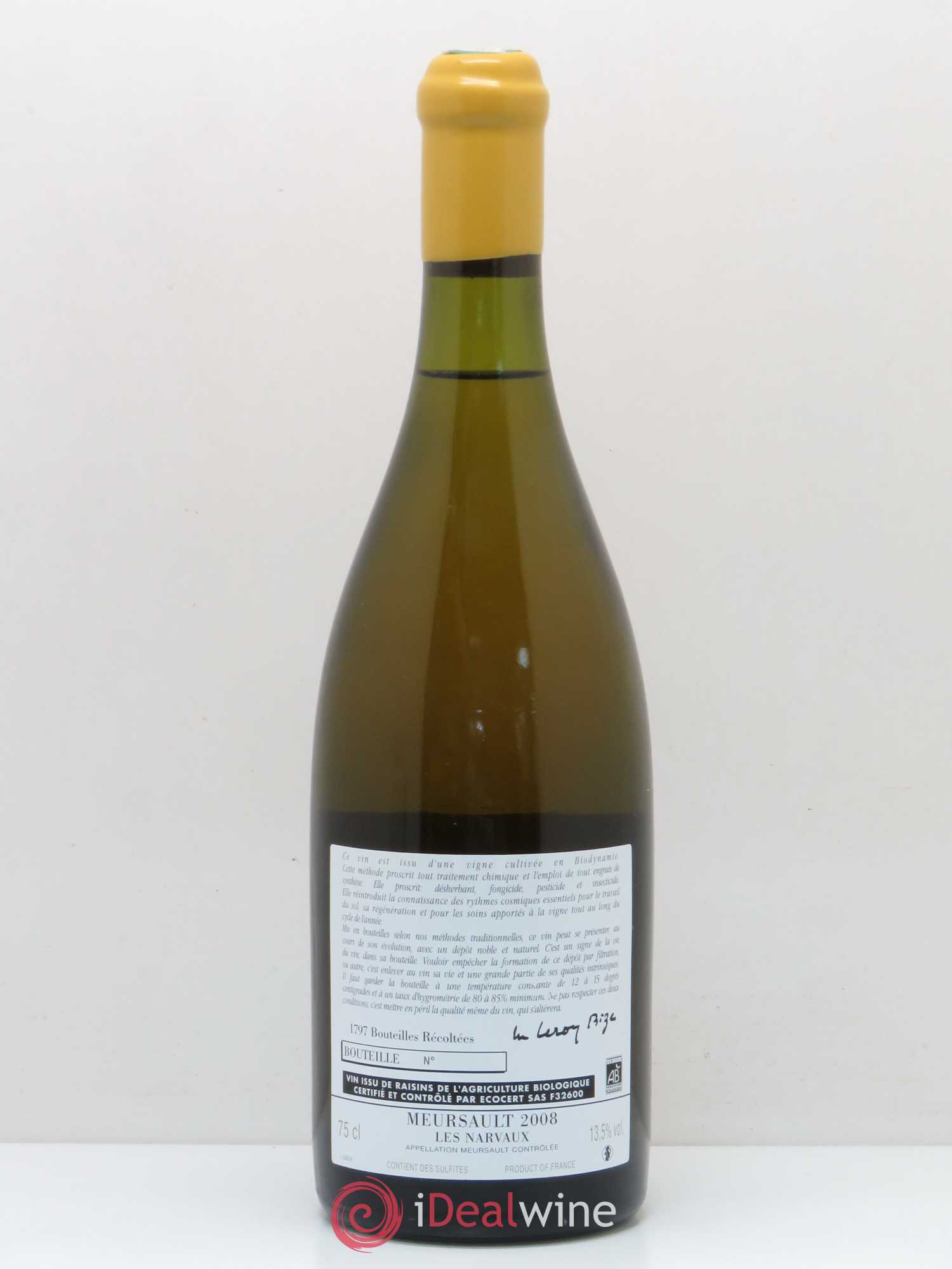 Meursault Les Narvaux d'Auvenay (Domaine) 2008 - Lot de 1 bouteille - 1
