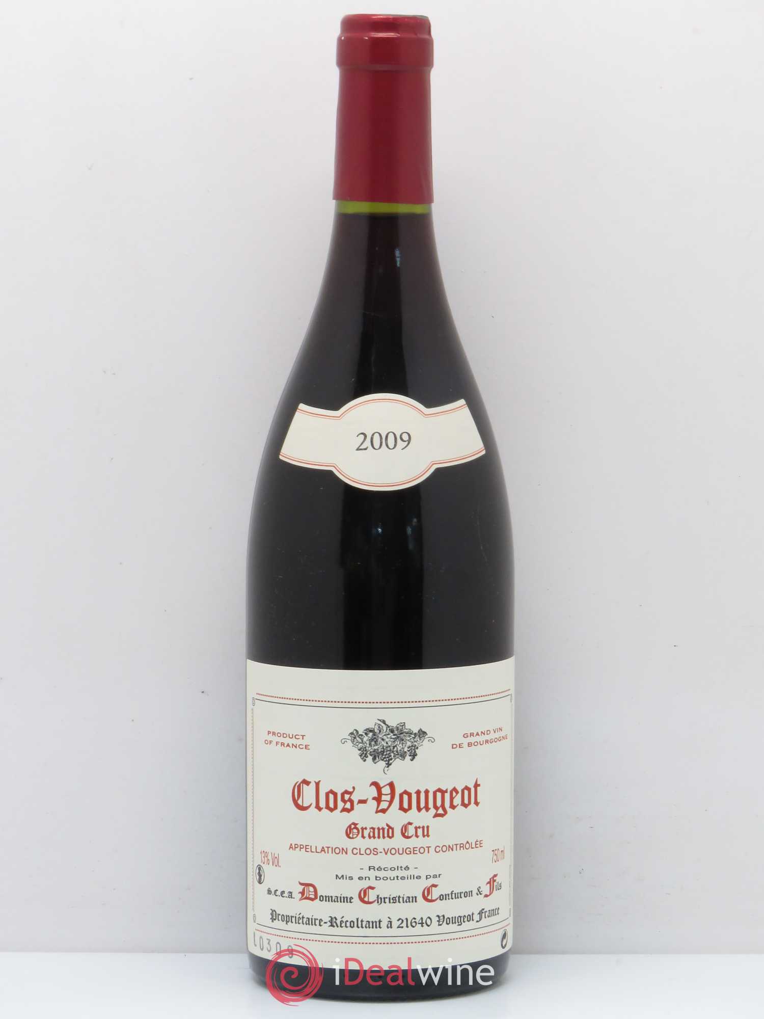 Clos de Vougeot Grand Cru Christian Confuron 2009 - Lot de 1 bouteille - 0