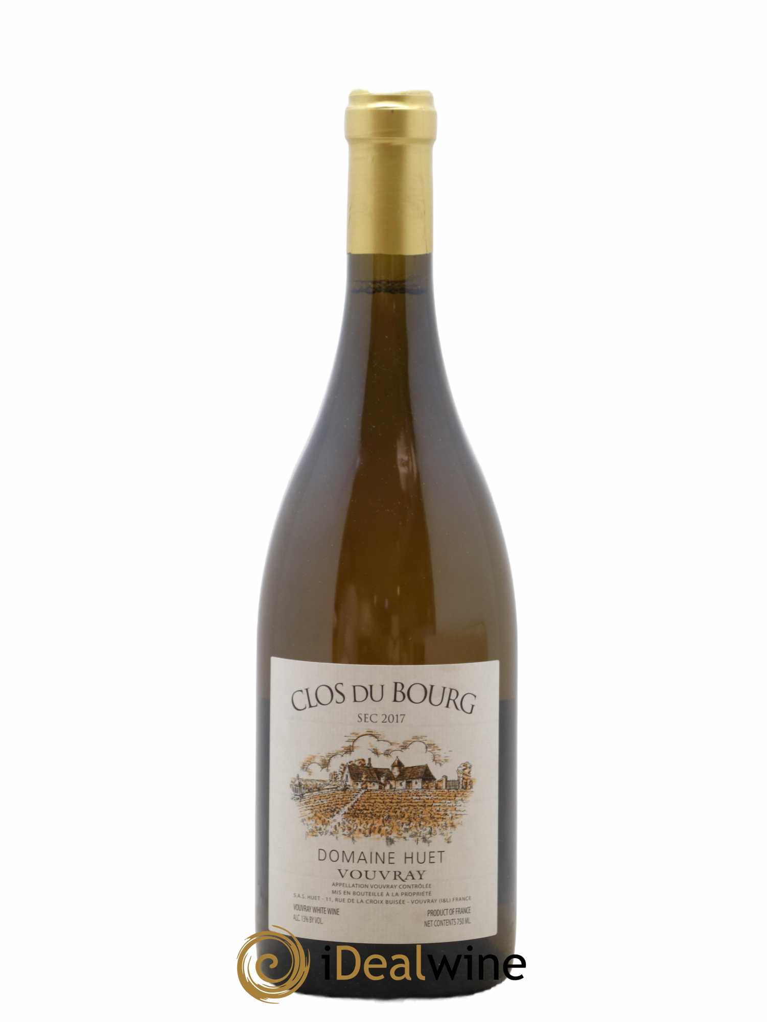 Vouvray Clos du Bourg Sec Domaine Huet 2017 - Lot de 1 bouteille - 0