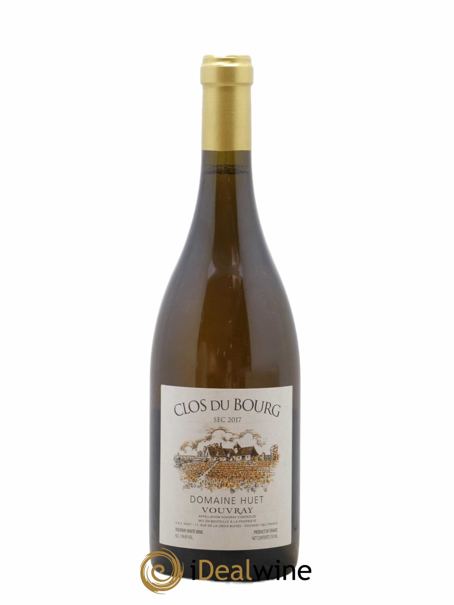 Vouvray Clos du Bourg Sec Domaine Huet 2017 - Lot de 1 bouteille - 0
