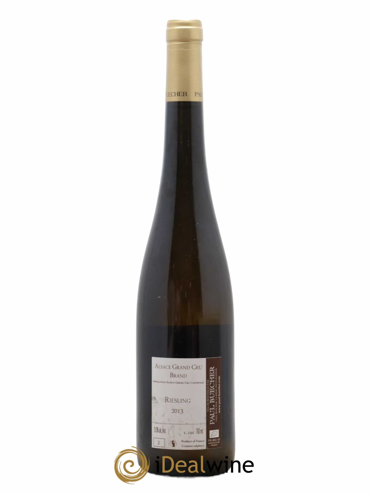 Riesling Grand Cru Alsace Brand Buecher 2013 - Lot de 1 bouteille - 1