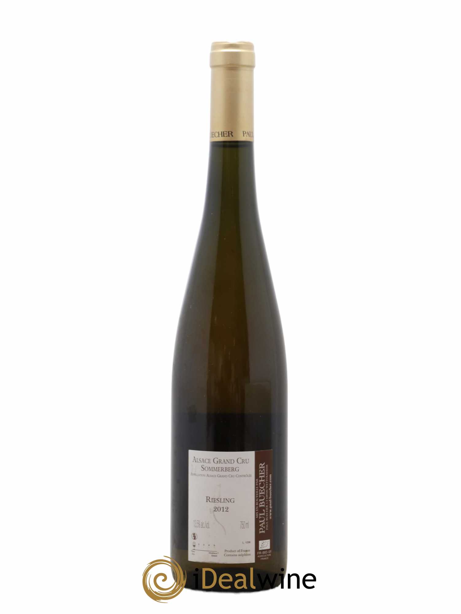 Riesling Sommerberg Domaine Paul Buecher 2012 - Lot de 1 bouteille - 1