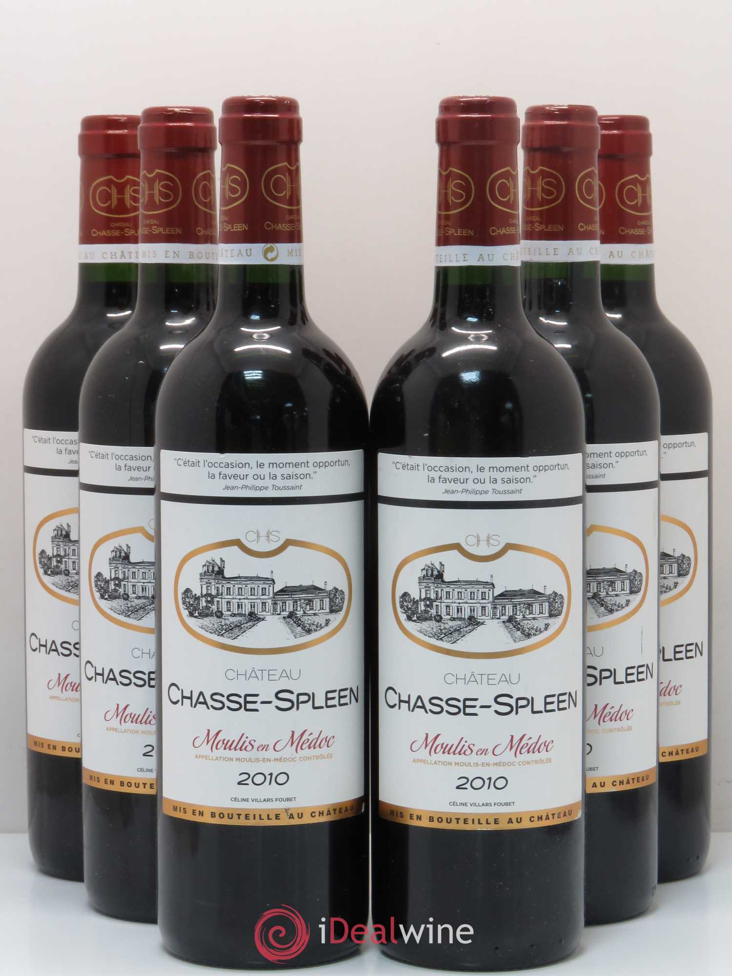 Château Chasse Spleen 2010 - Lot de 6 bouteilles - 0