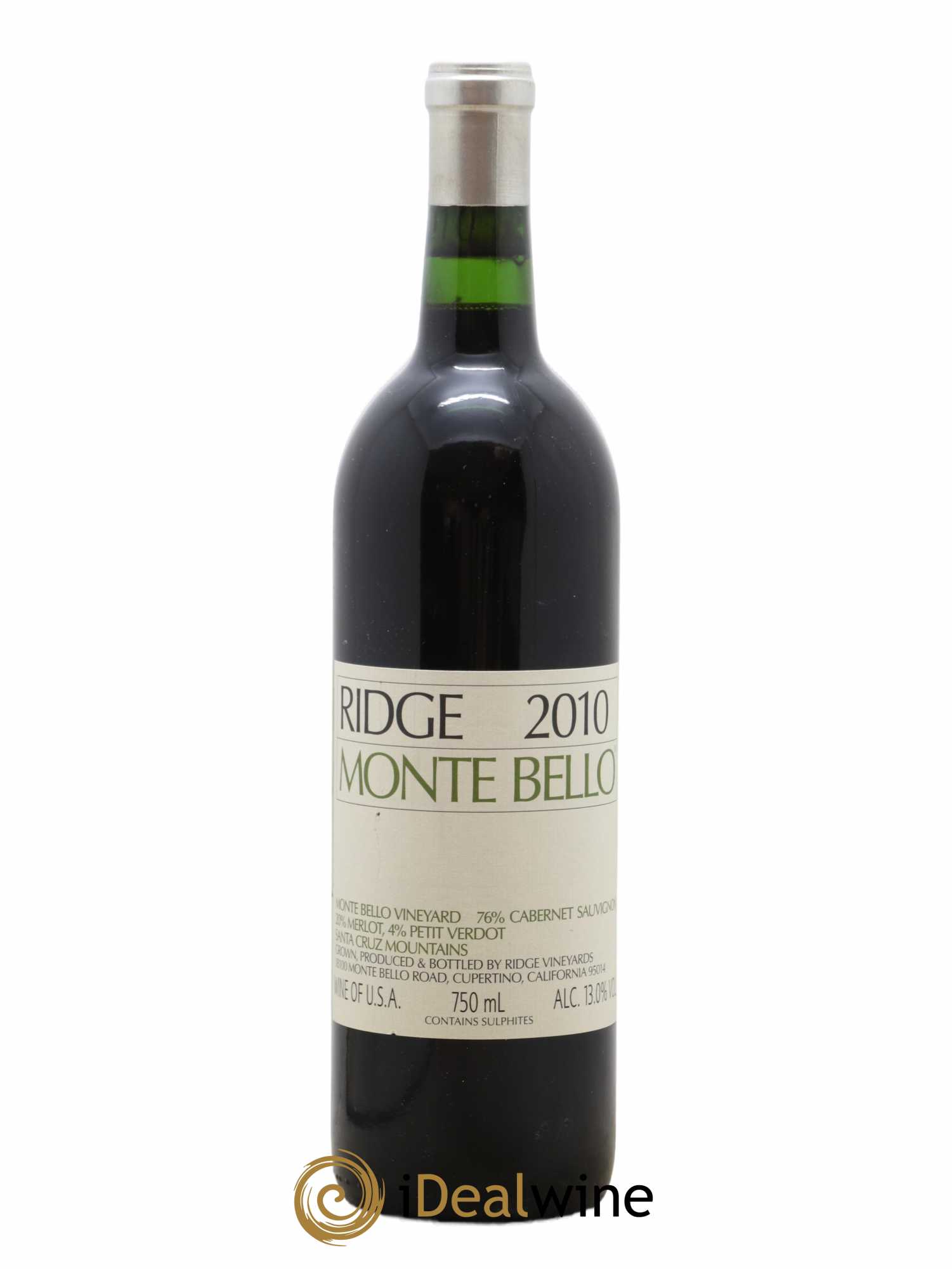 Santa Cruz Mountains Monte Bello Ridge Vineyards 2010 - Posten von 1 Flasche - 0