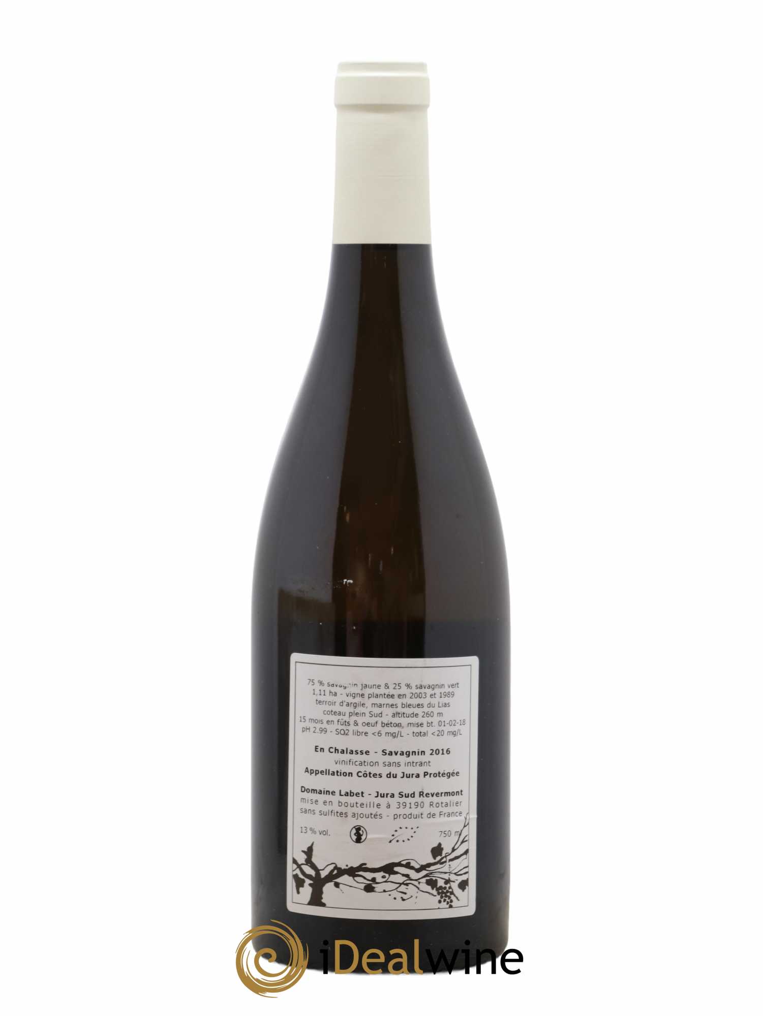 Côtes du Jura Fleur de Savagnin En Chalasse Romain - Julien - Charline Labet 2016 - Lot de 1 bouteille - 1