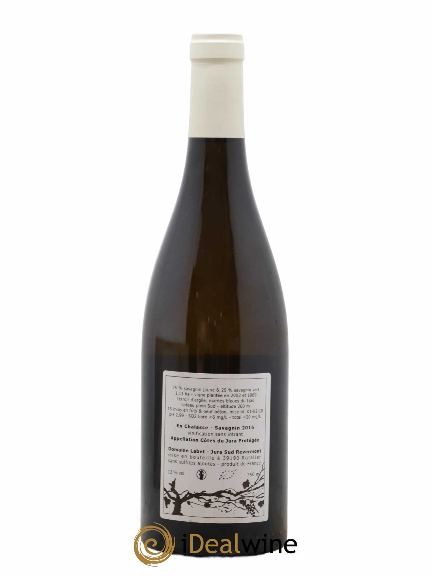Côtes du Jura Fleur de Savagnin En Chalasse Romain - Julien - Charline Labet 2016 - Lot de 1 bouteille - 1