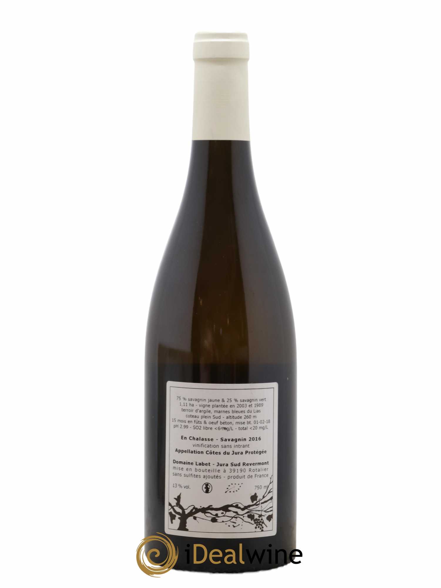 Côtes du Jura Fleur de Savagnin En Chalasse Romain - Julien - Charline Labet 2016 - Lot de 1 bouteille - 1