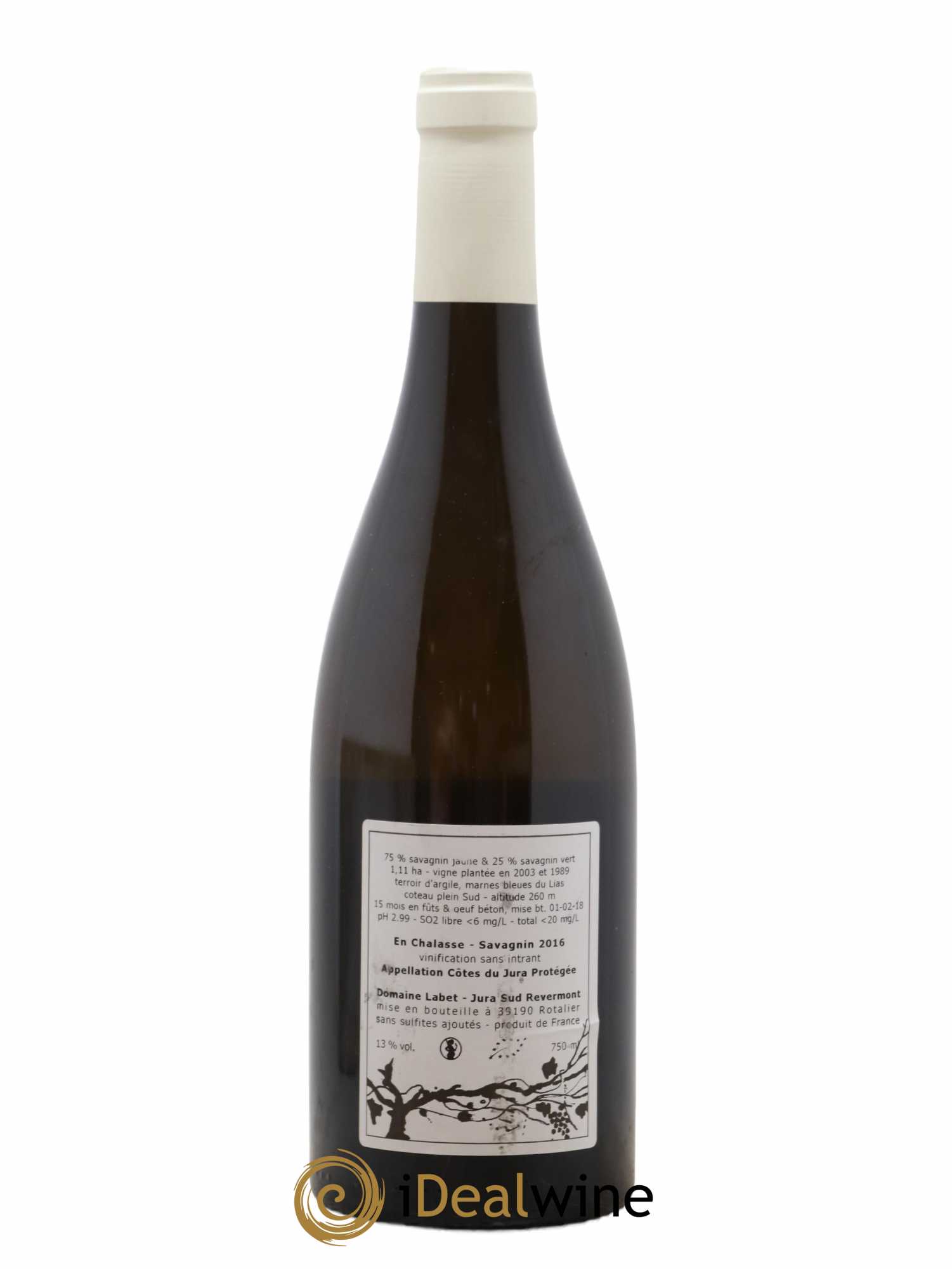 Côtes du Jura Fleur de Savagnin En Chalasse Romain - Julien - Charline Labet 2016 - Lot de 1 bouteille - 1