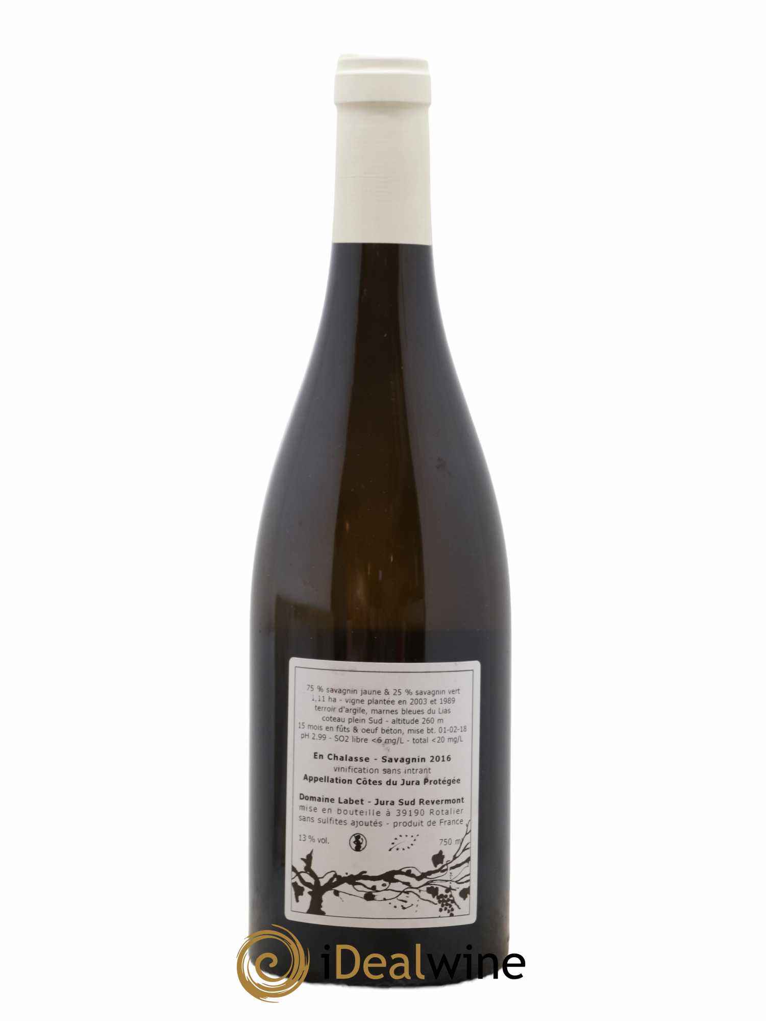 Côtes du Jura Fleur de Savagnin En Chalasse Romain - Julien - Charline Labet 2016 - Lot de 1 bouteille - 1
