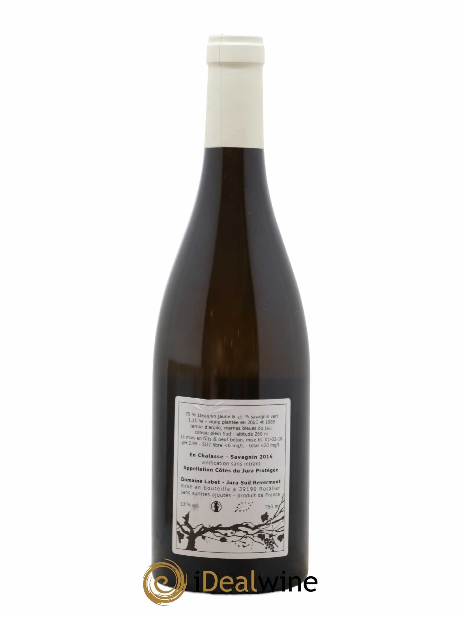 Côtes du Jura Fleur de Savagnin En Chalasse Romain - Julien - Charline Labet 2016 - Lot de 1 bouteille - 1