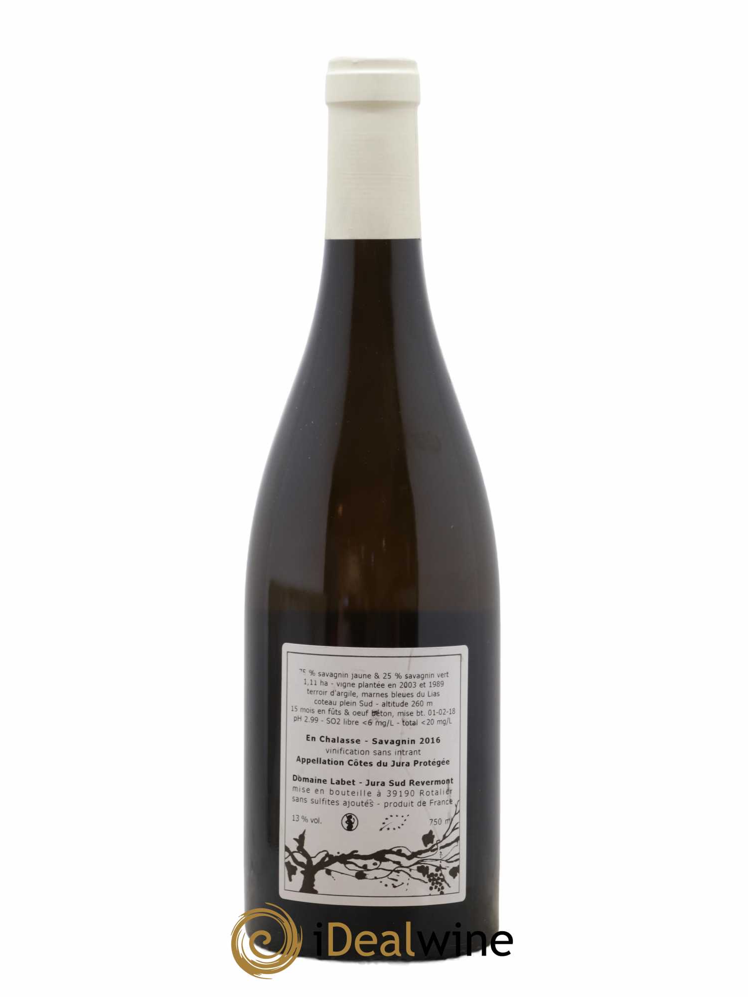 Côtes du Jura Fleur de Savagnin En Chalasse Romain - Julien - Charline Labet 2016 - Lot de 1 bouteille - 1