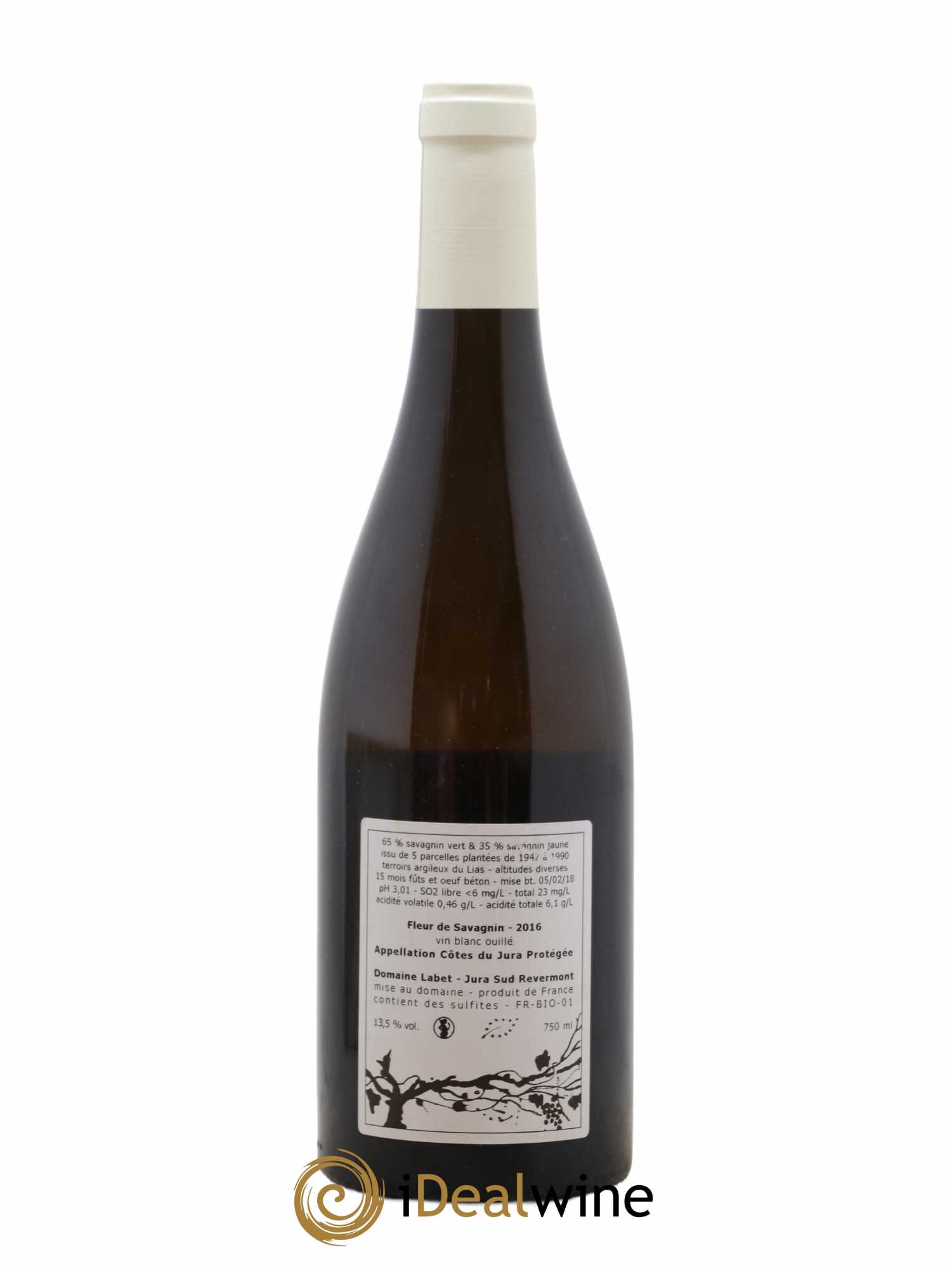 Côtes du Jura Fleur de Savagnin Romain - Julien - Charline Labet 2016 - Lot de 1 bouteille - 1