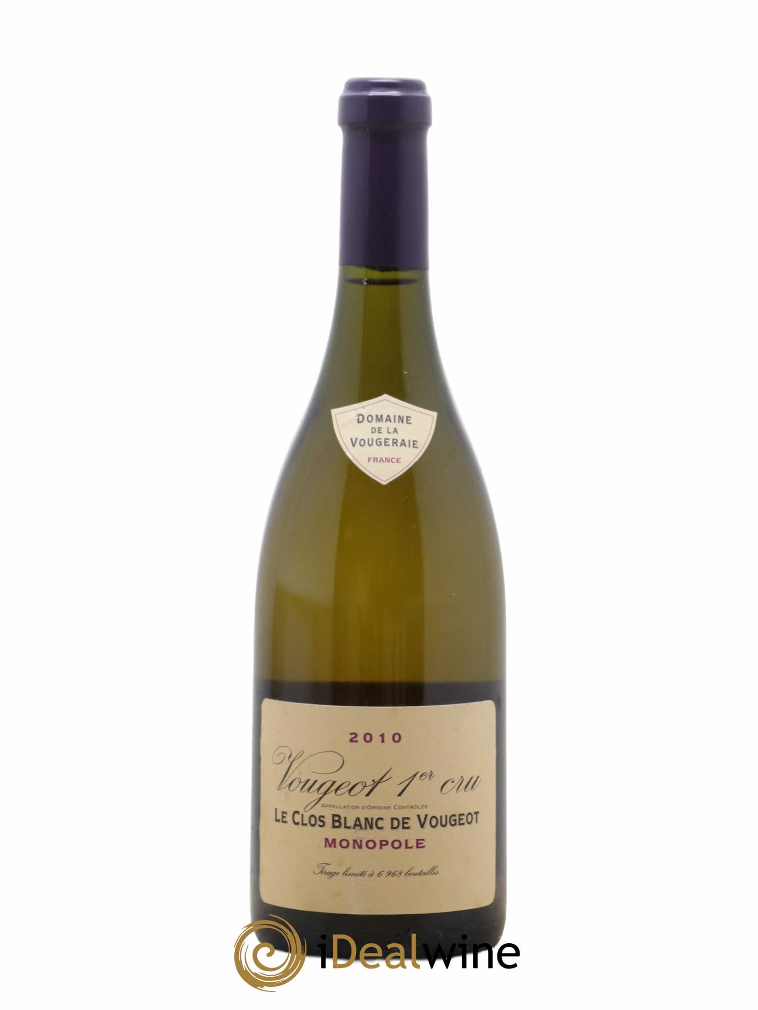 Vougeot 1er Cru Le Clos Blanc de Vougeot La Vougeraie 2010 - Lot de 1 bouteille - 0