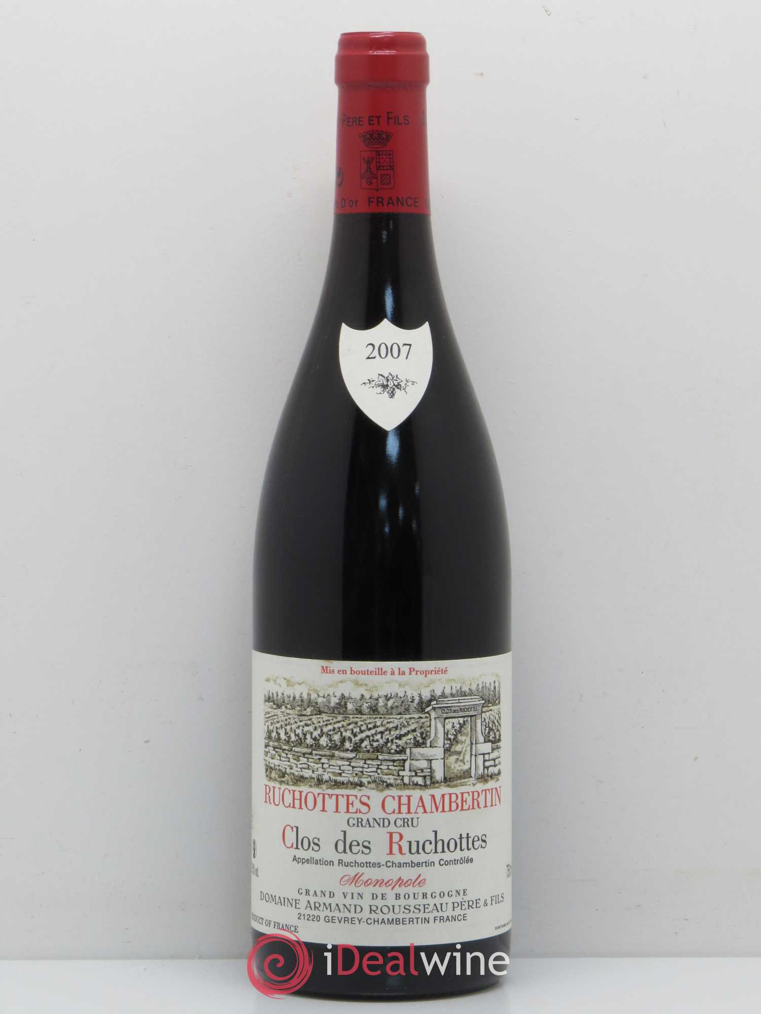 Ruchottes-Chambertin Grand Cru Clos des Ruchottes Armand Rousseau (Domaine) 2007 - Lot of 1 bottle - 0