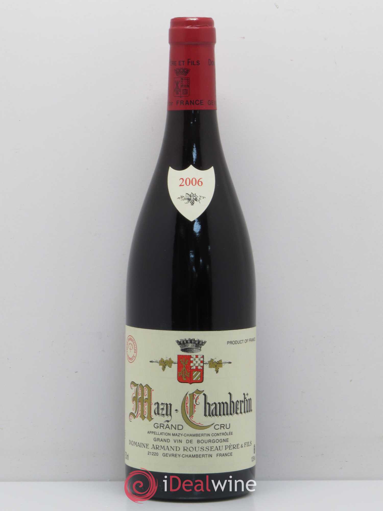 Mazis-Chambertin Grand Cru Armand Rousseau (Domaine) 2006 - Lot de 1 bouteille - 0