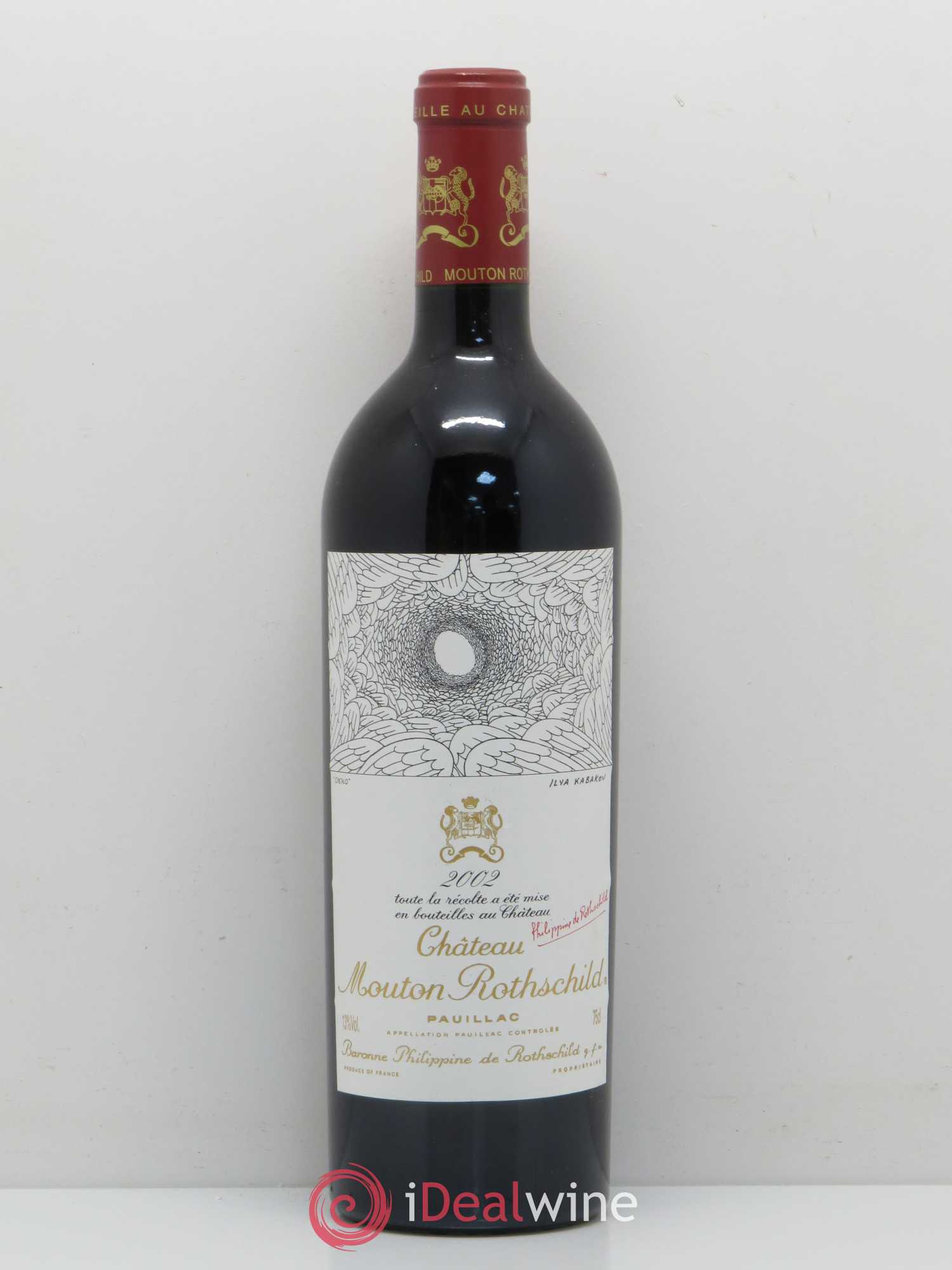 Château Mouton Rothschild 1er Grand Cru Classé 2002 - Lot de 1 bouteille - 0
