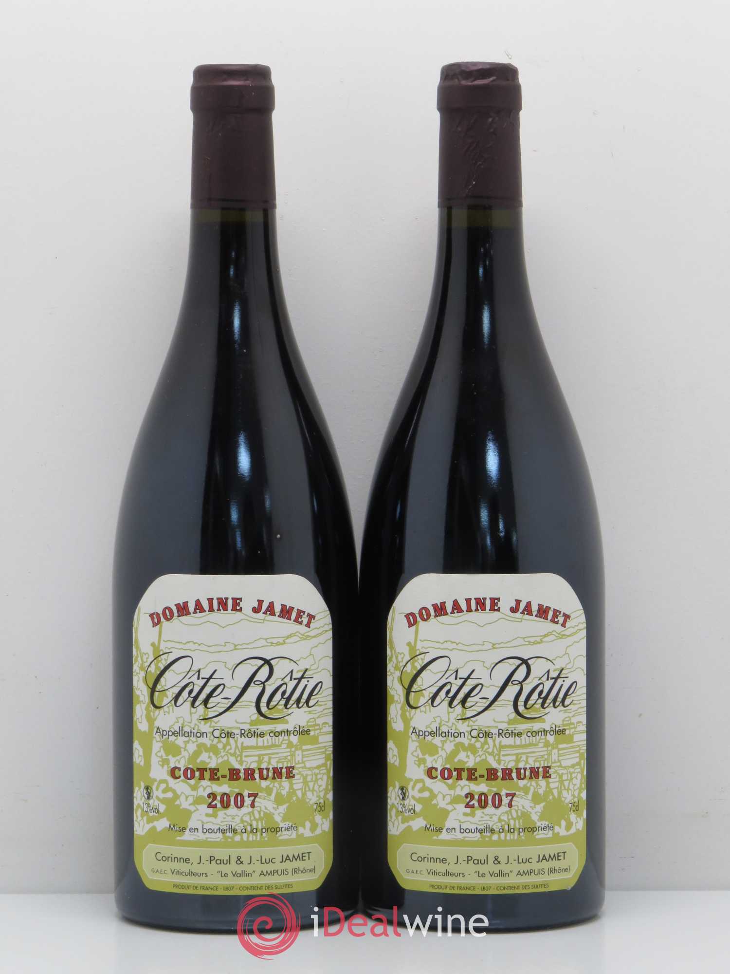 Côte-Rôtie Côte Brune Jamet (Domaine) 2007 - Lot de 2 bouteilles - 0