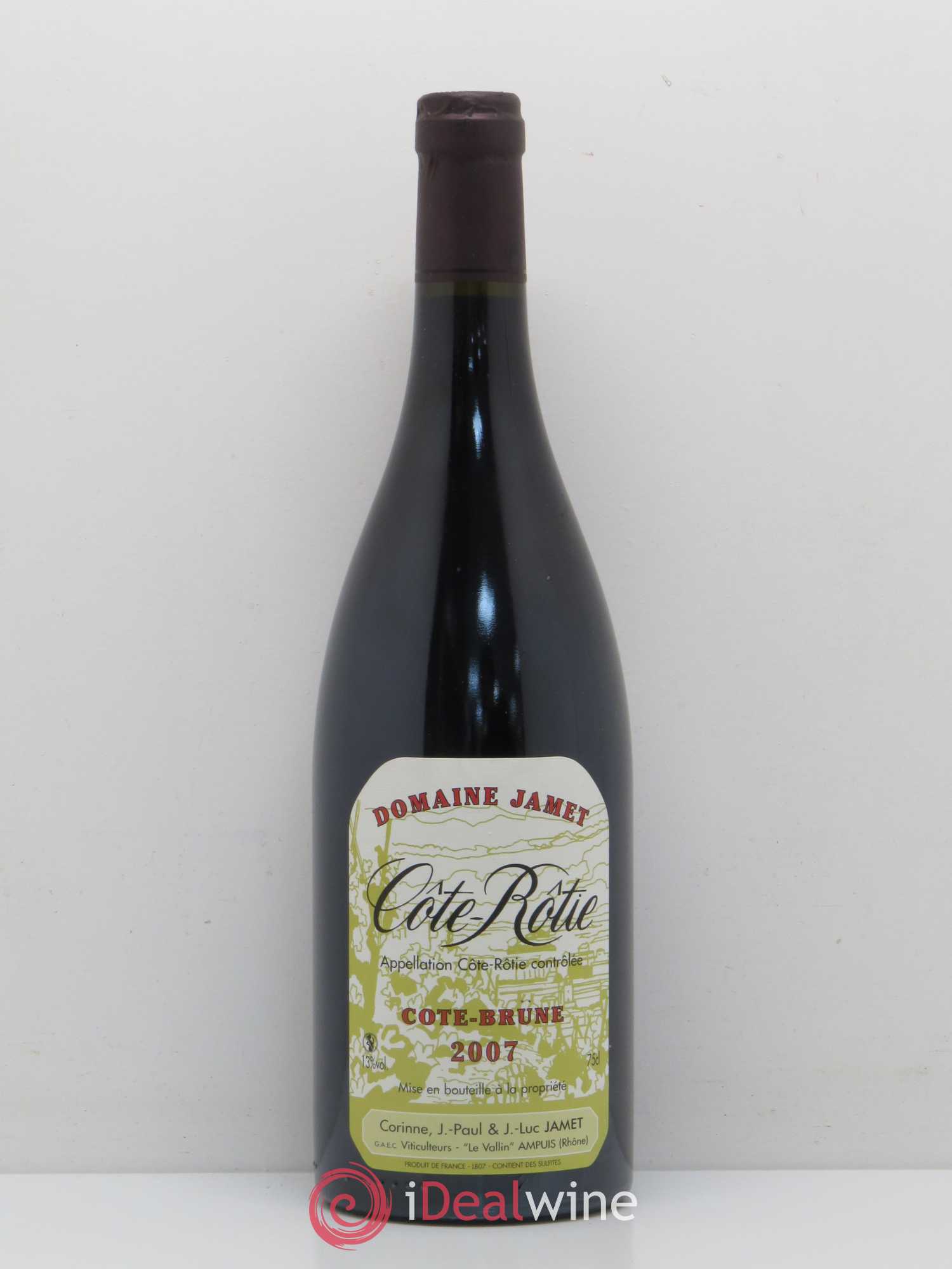 Côte-Rôtie Côte Brune Jamet (Domaine) 2007 - Lot de 1 bouteille - 0