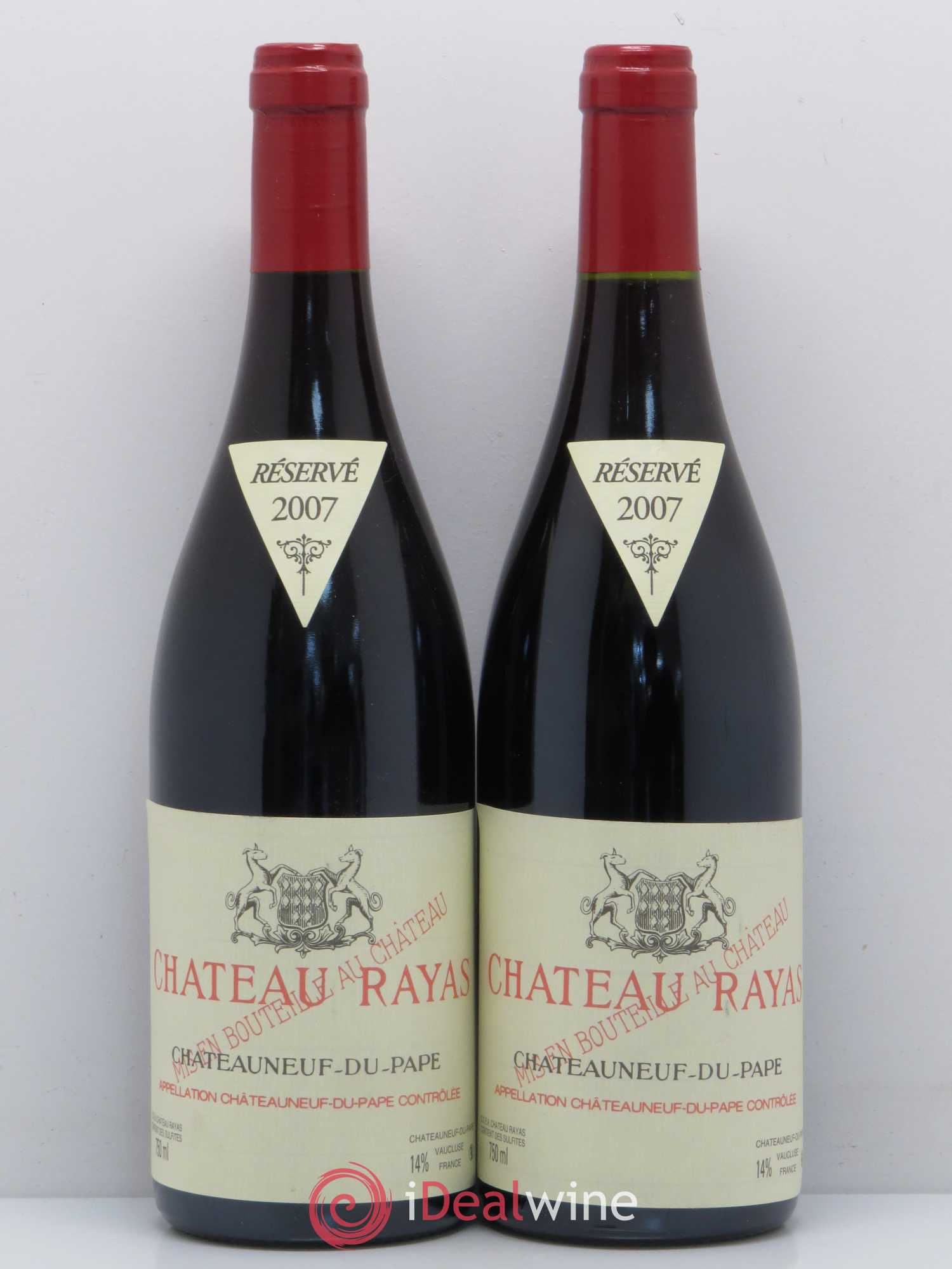 Châteauneuf-du-Pape Château Rayas Emmanuel Reynaud 2007 - Lot de 2 bouteilles - 0