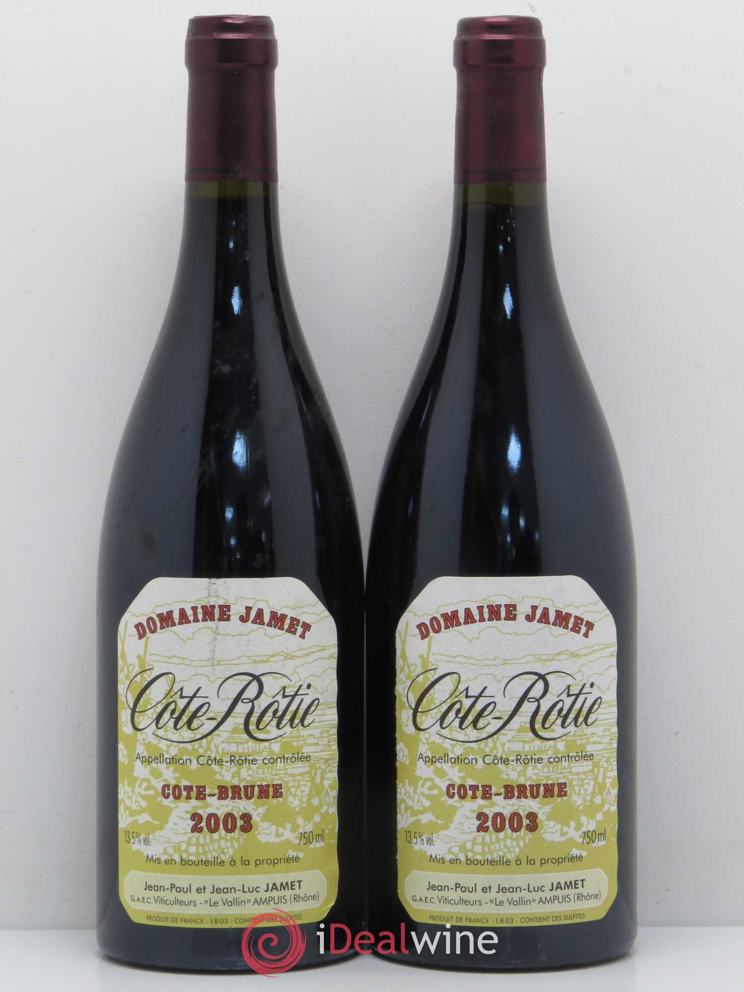 Côte-Rôtie Côte Brune Jamet (Domaine) 2003 - Lot de 2 bouteilles - 0