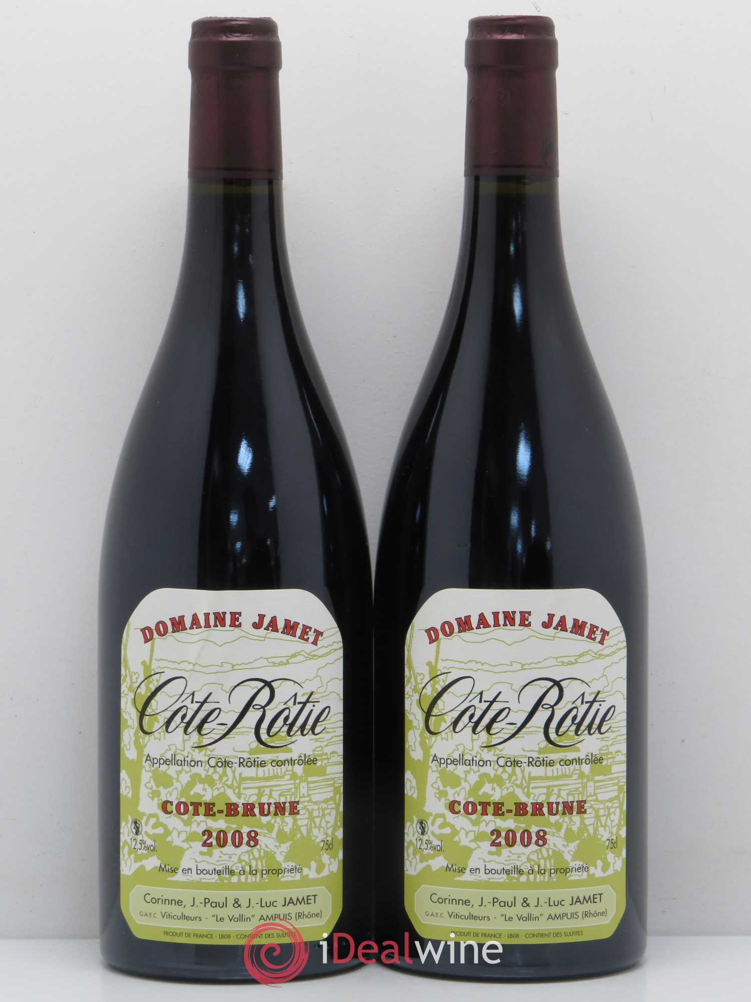 Côte-Rôtie Côte Brune Jamet (Domaine) 2008 - Lot de 2 bouteilles - 0