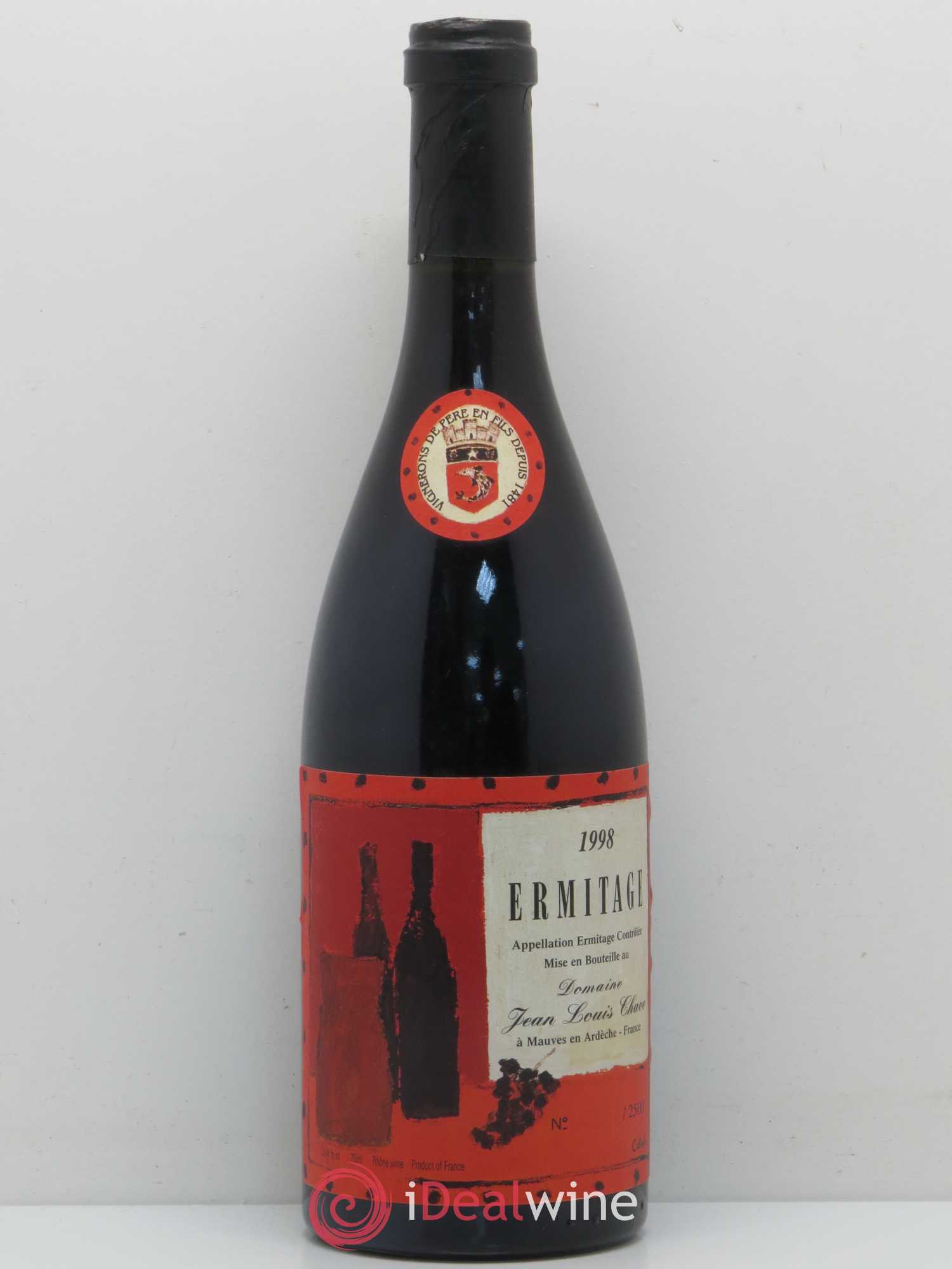 Hermitage Ermitage Cuvée Cathelin Jean-Louis Chave 1998 - Lot de 1 bouteille - 0