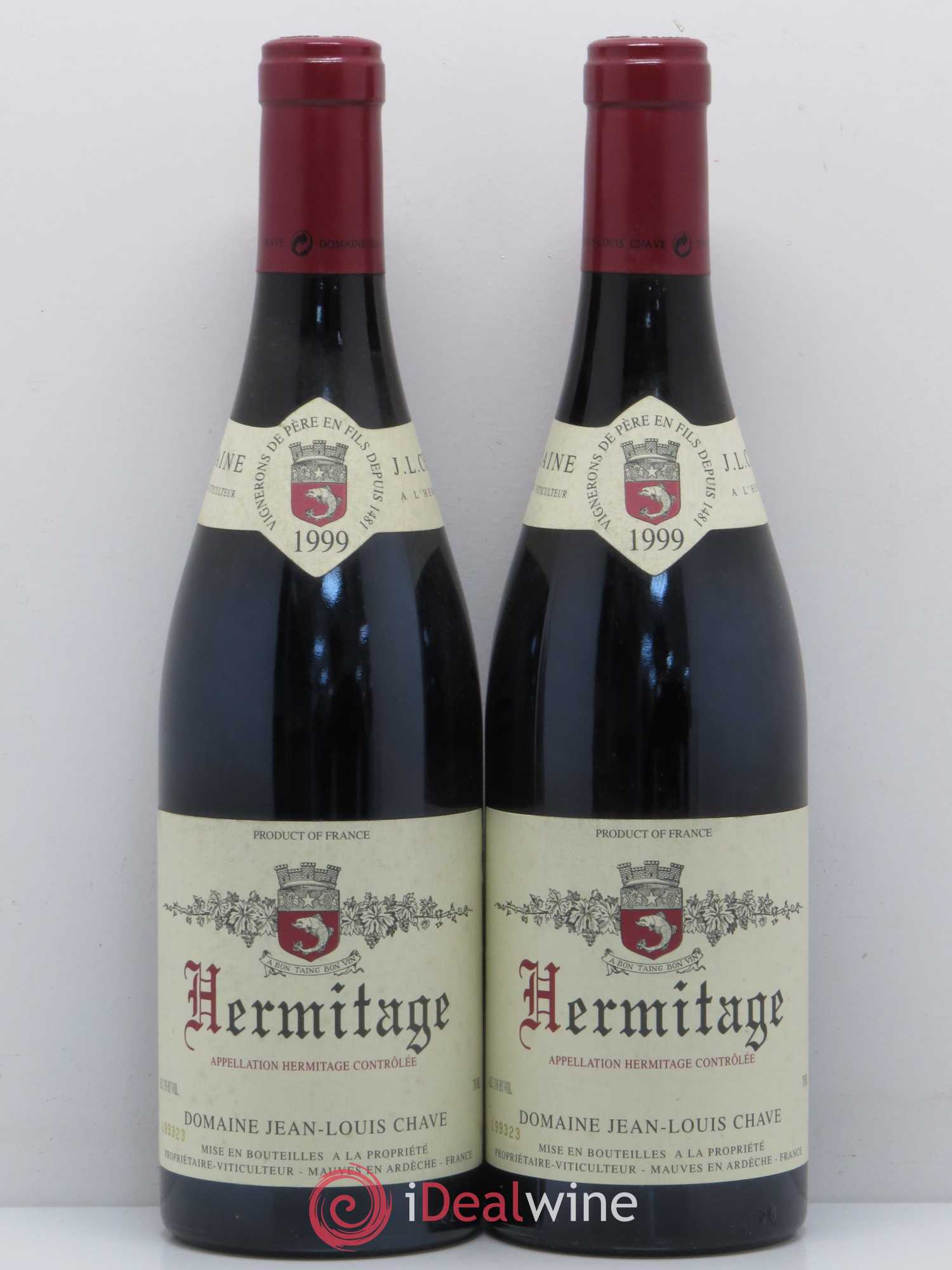 Hermitage Jean-Louis Chave 1999 - Lot de 2 bouteilles - 0