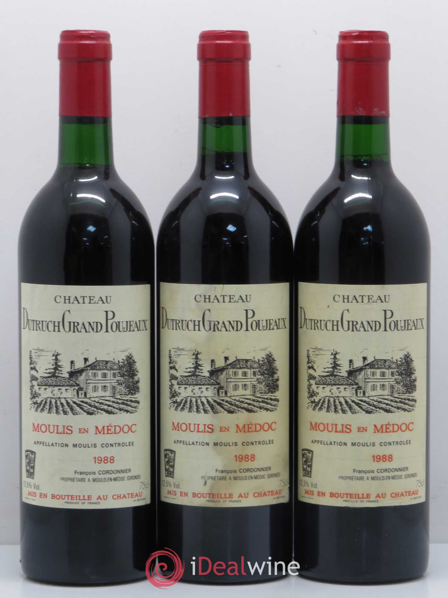 Château Dutruch Grand Poujeaux Cru Bourgeois 1988 - Lot de 6 bouteilles - 2