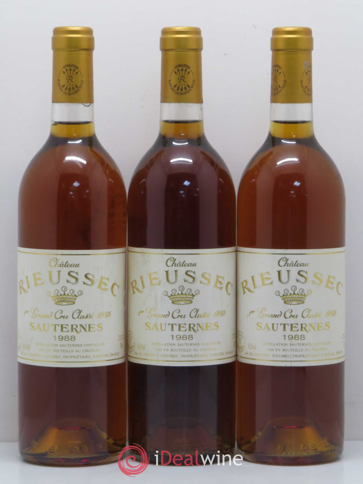 Château Rieussec 1er Grand Cru Classé 1988 - Lot de 3 bouteilles - 0
