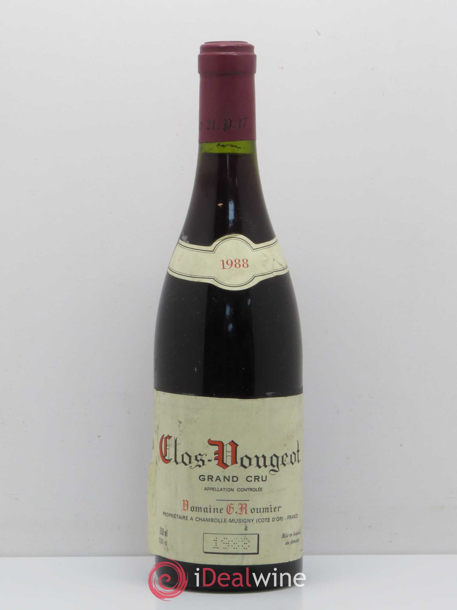Clos de Vougeot Grand Cru Georges Roumier (Domaine) 1988 - Lot de 1 bouteille - 0