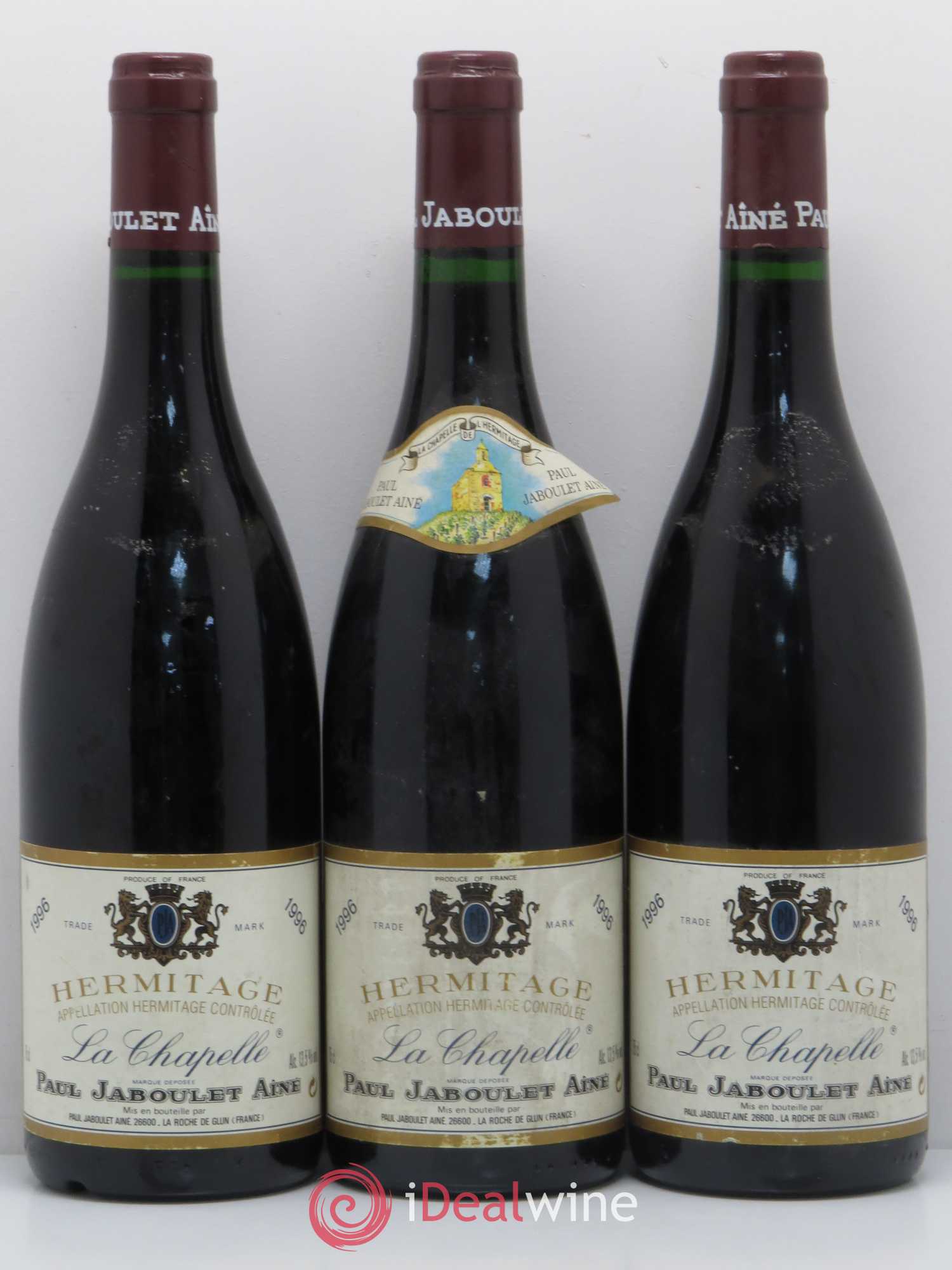 Hermitage La Chapelle Paul Jaboulet Ainé 1996 - Lot de 3 bouteilles - 0