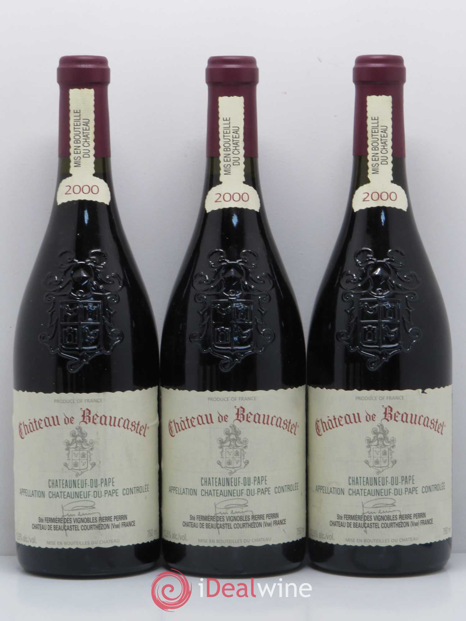 Châteauneuf-du-Pape Château de Beaucastel Famille Perrin 2000 - Lot de 6 bouteilles - 1