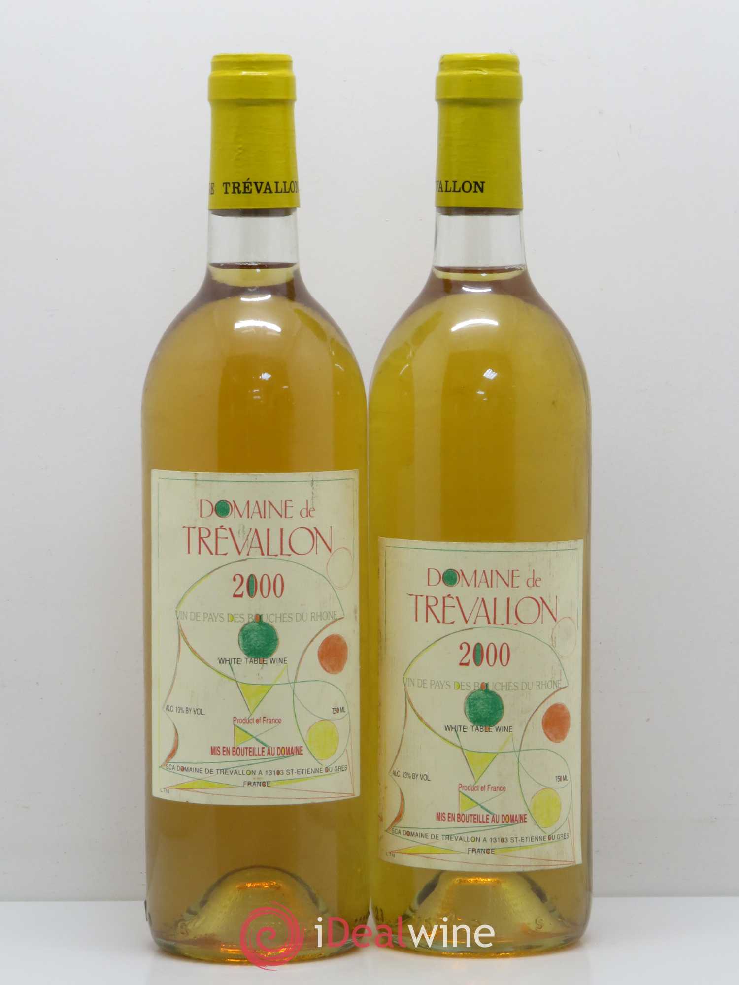 VDP Bouches du Rhône Trévallon (Domaine de) Eloi Dürrbach 2000 - Lot de 2 bouteilles - 0