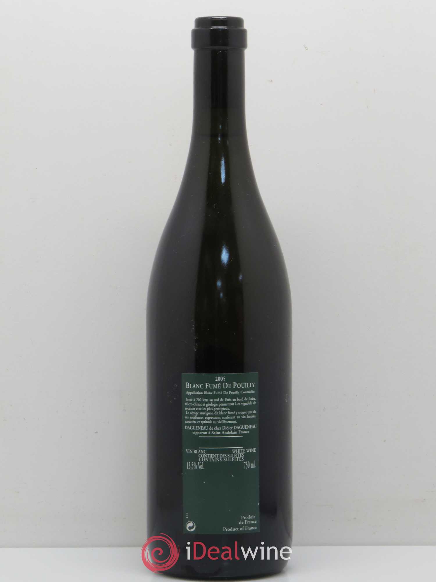 Vin de France (anciennement Pouilly-Fumé) Silex Dagueneau (Domaine Didier - Louis-Benjamin) 2005 - Lot de 1 bouteille - 1