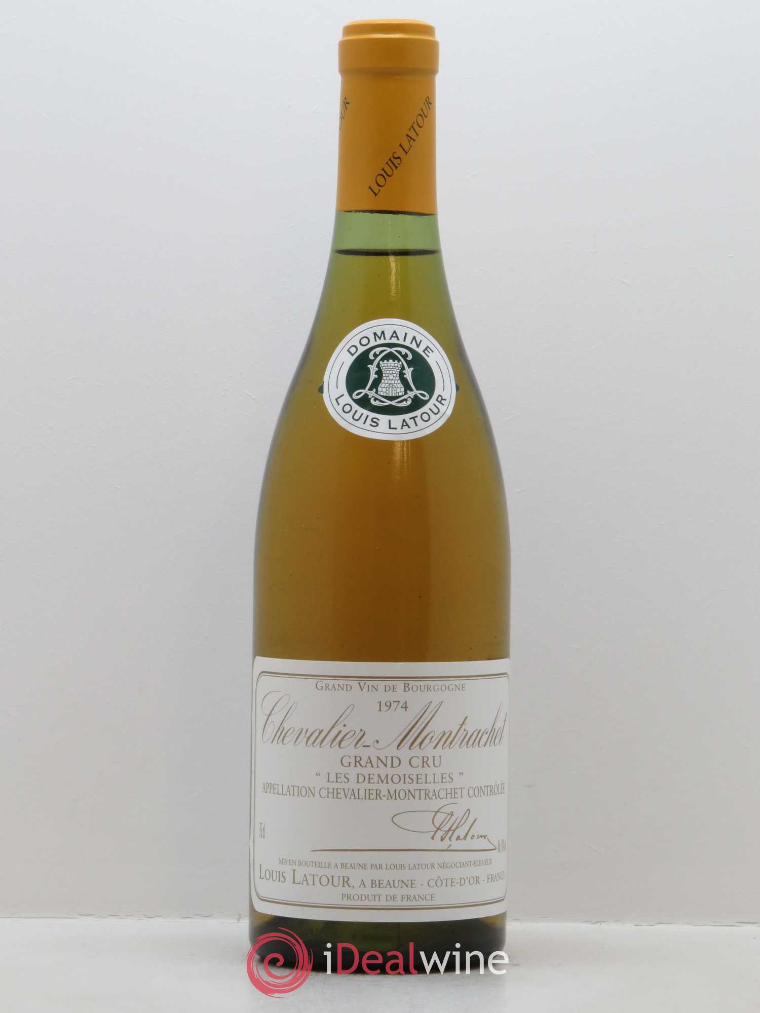 Chevalier-Montrachet Grand Cru Les Demoiselles Louis Latour (CBO unitaire) 1974 - Lot de 1 bouteille - 0