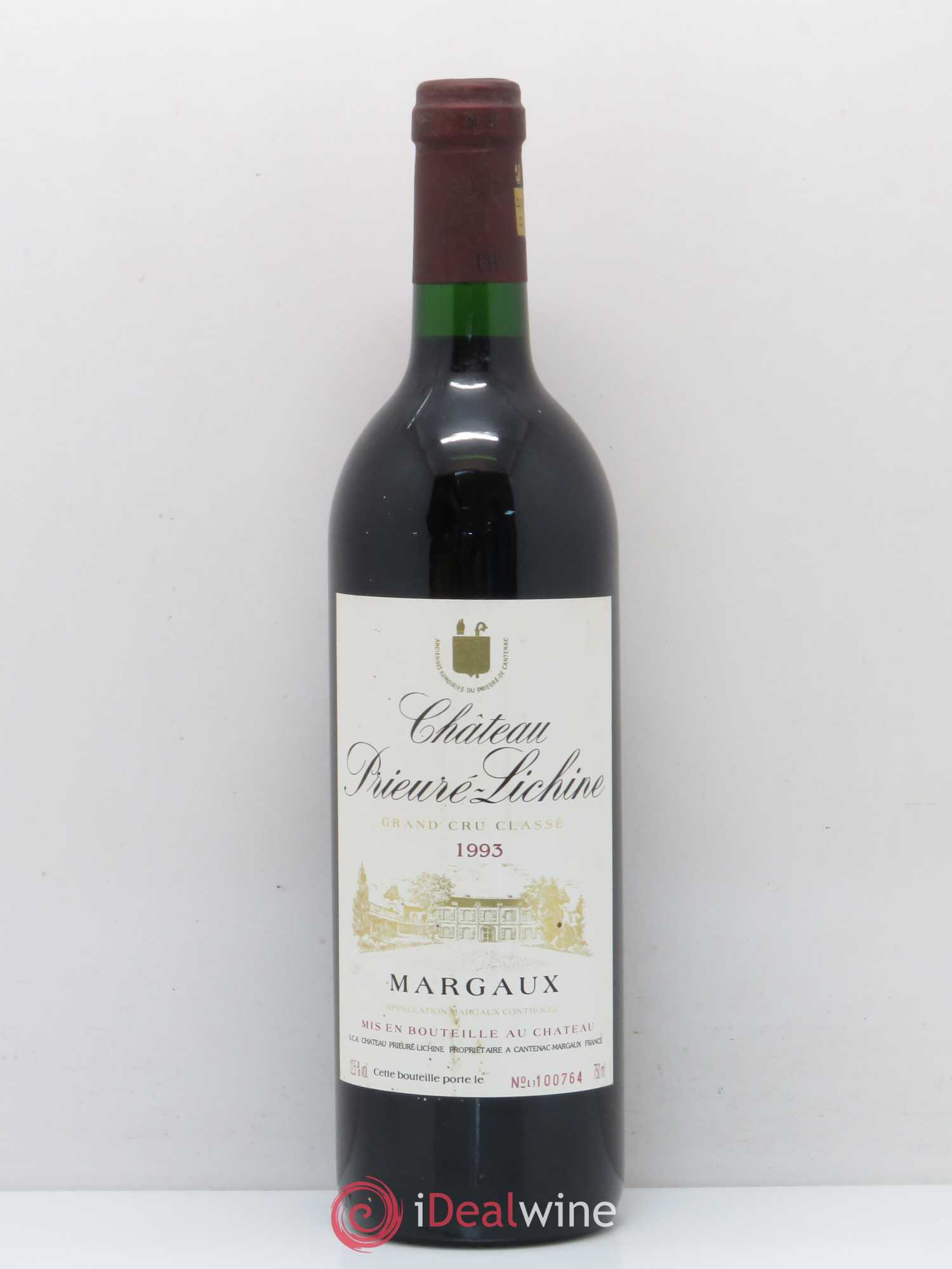 Château Prieuré Lichine 4ème Grand Cru Classé 1993 - Lot de 1 bouteille - 0