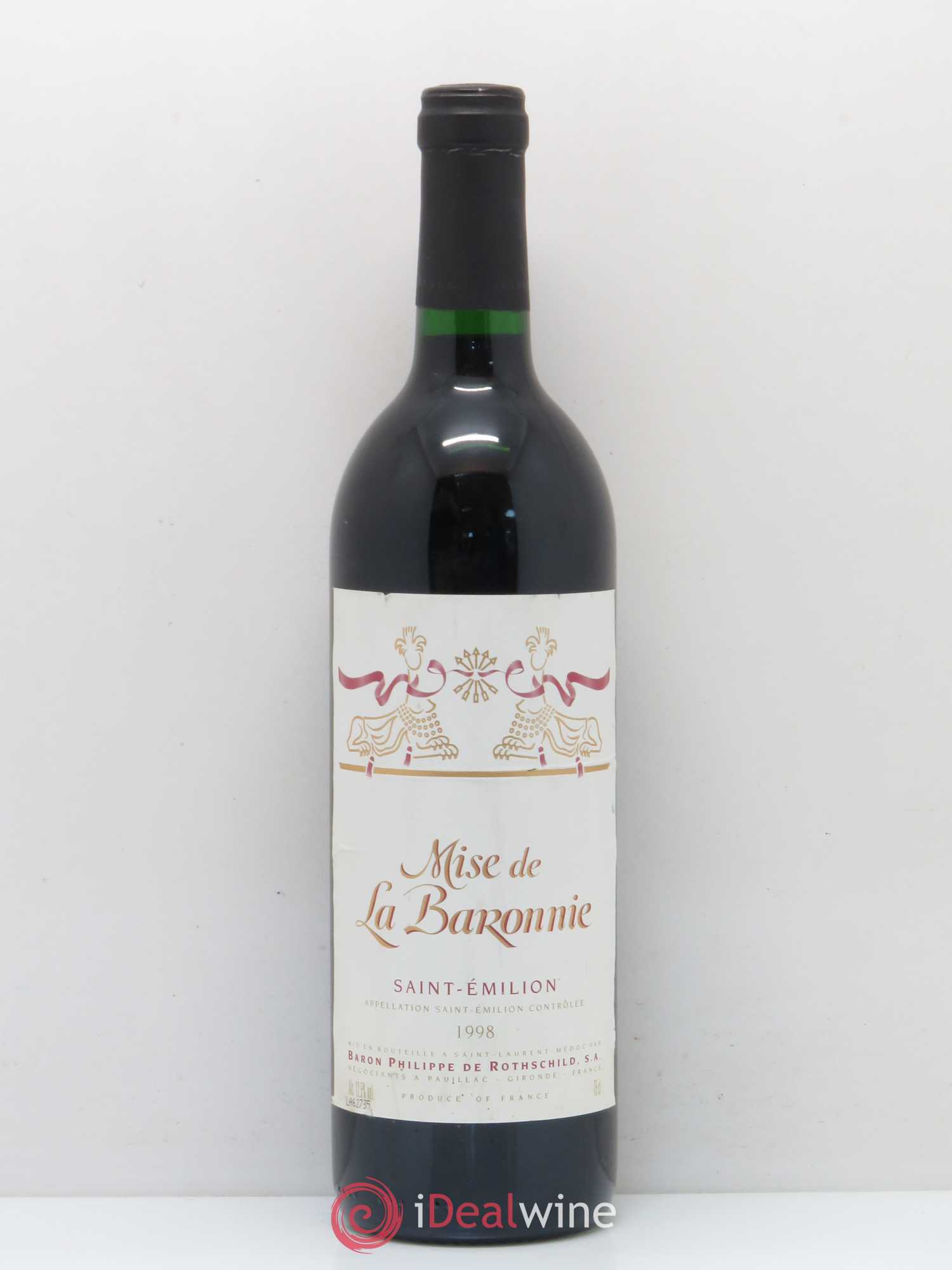 Saint-Émilion Mise de La Baronnie 1998 - Posten von 1 Flasche - 0