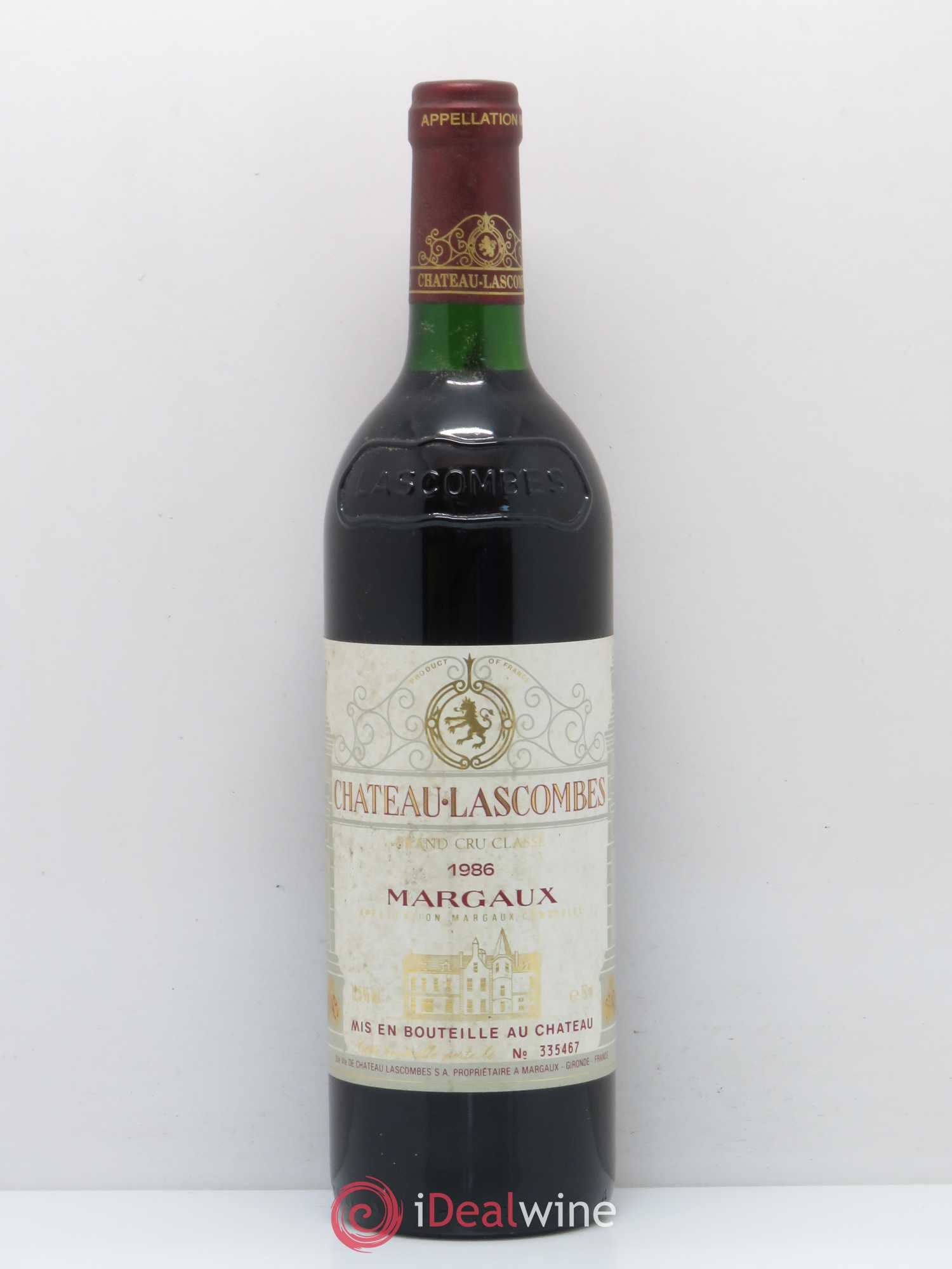 Château Lascombes 2ème Grand Cru Classé 1986 - Lot de 1 bouteille - 0