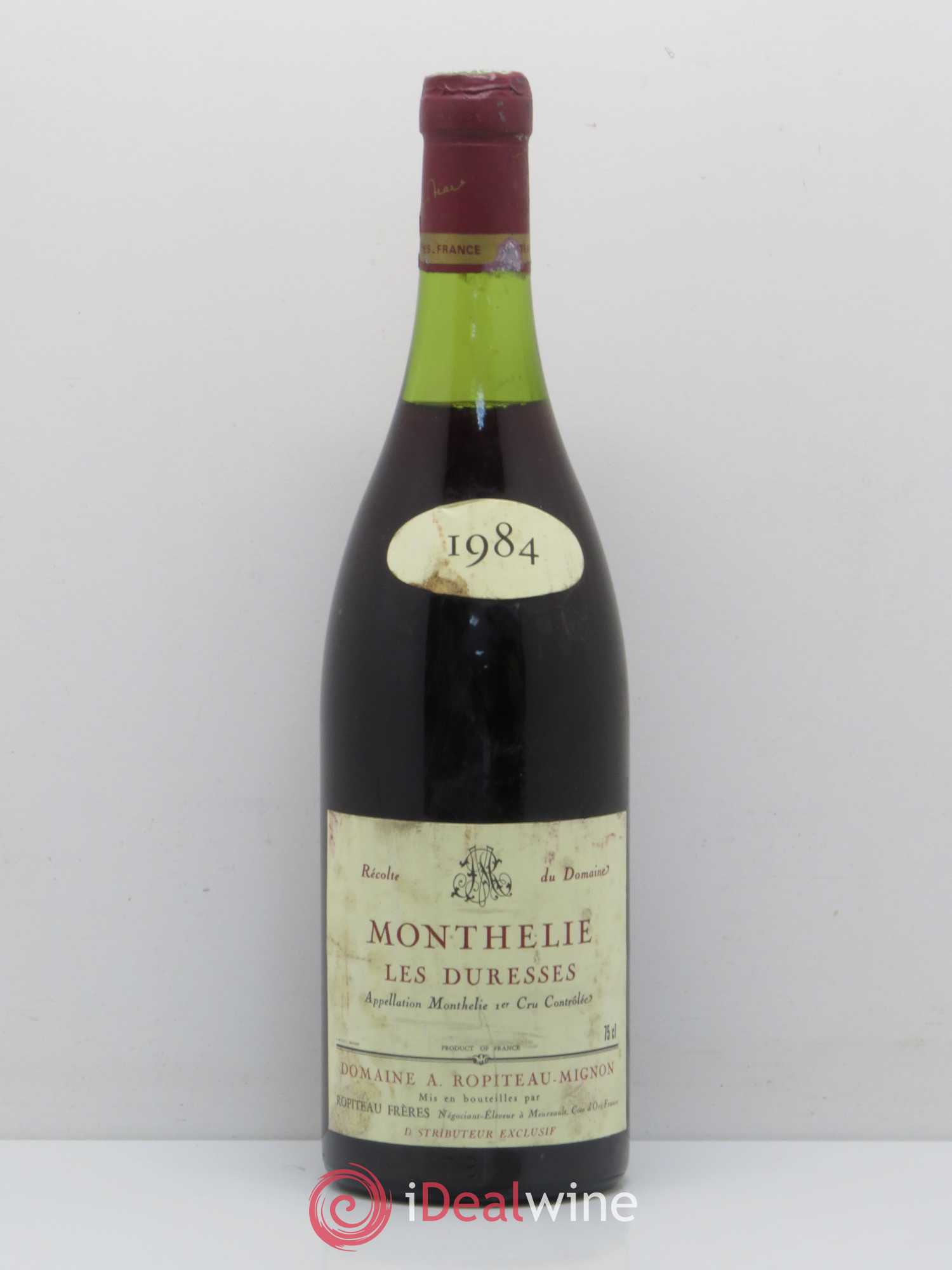 Monthélie 1er Cru Les Duresses A. Ropiteau Mignon 1984 - Lot de 1 bouteille - 0