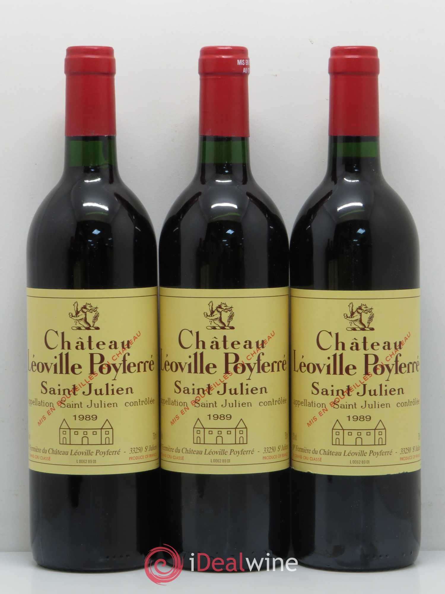 Château Léoville Poyferré 2ème Grand Cru Classé 1989 - Lot de 6 bouteilles - 1
