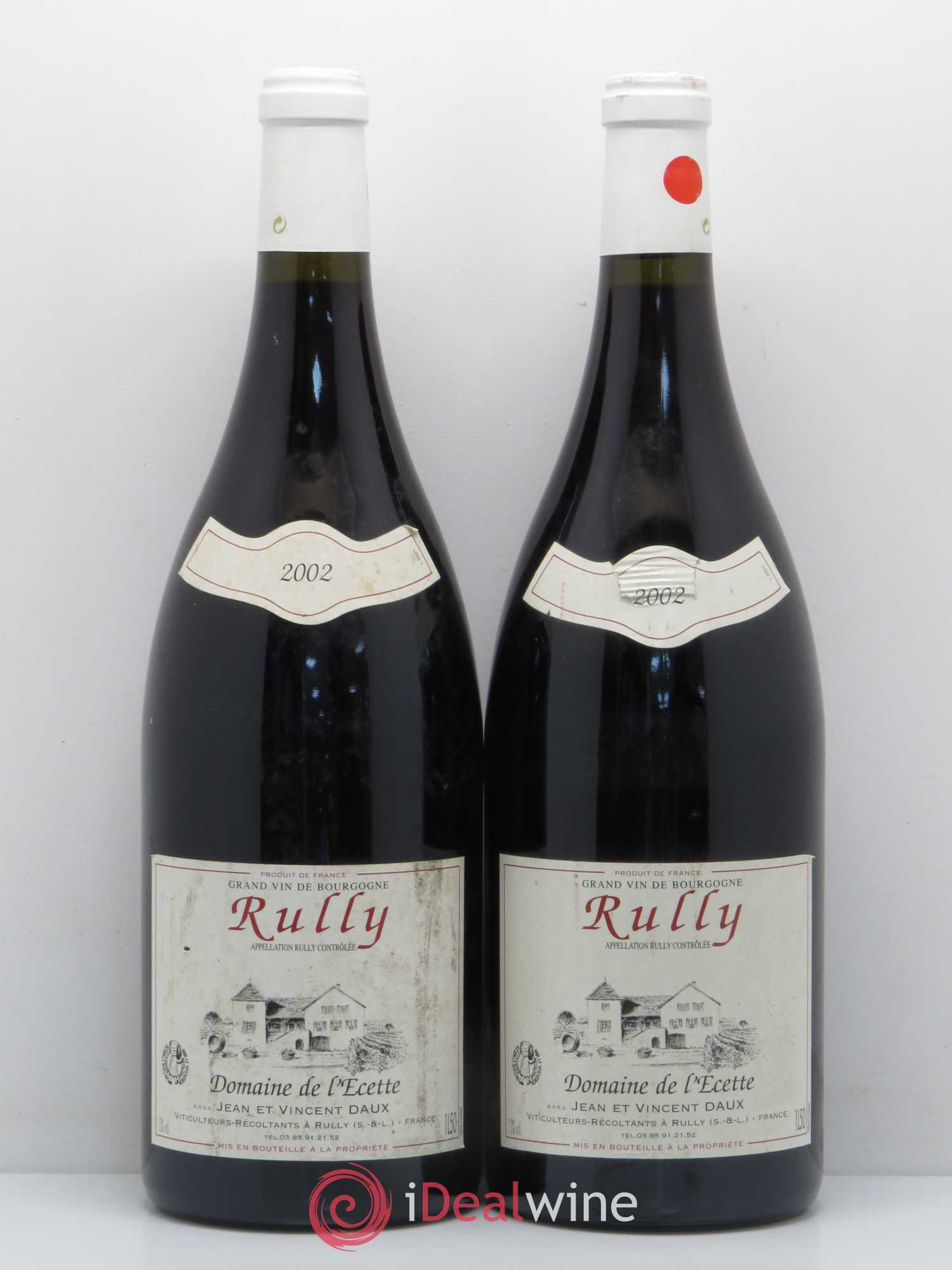 Rully Domaine de l'Ecette 2002 - Posten von 2 Magnum - 0