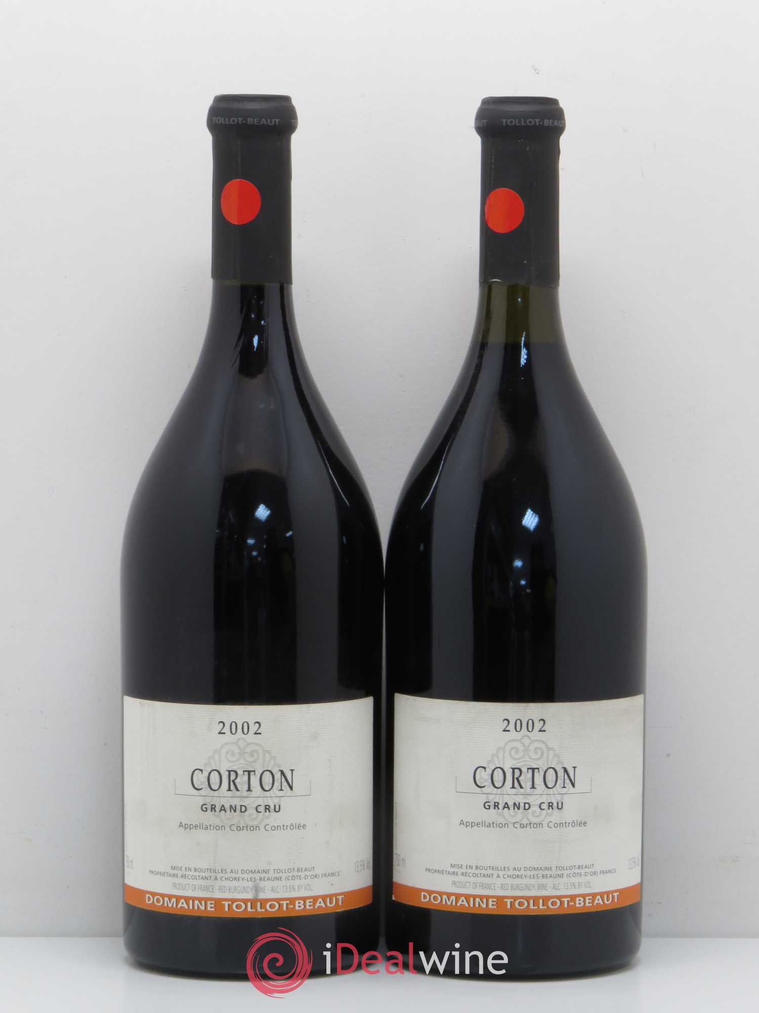 Corton Grand Cru Tollot Beaut (Domaine) 2002 - Lot de 2 bouteilles - 0