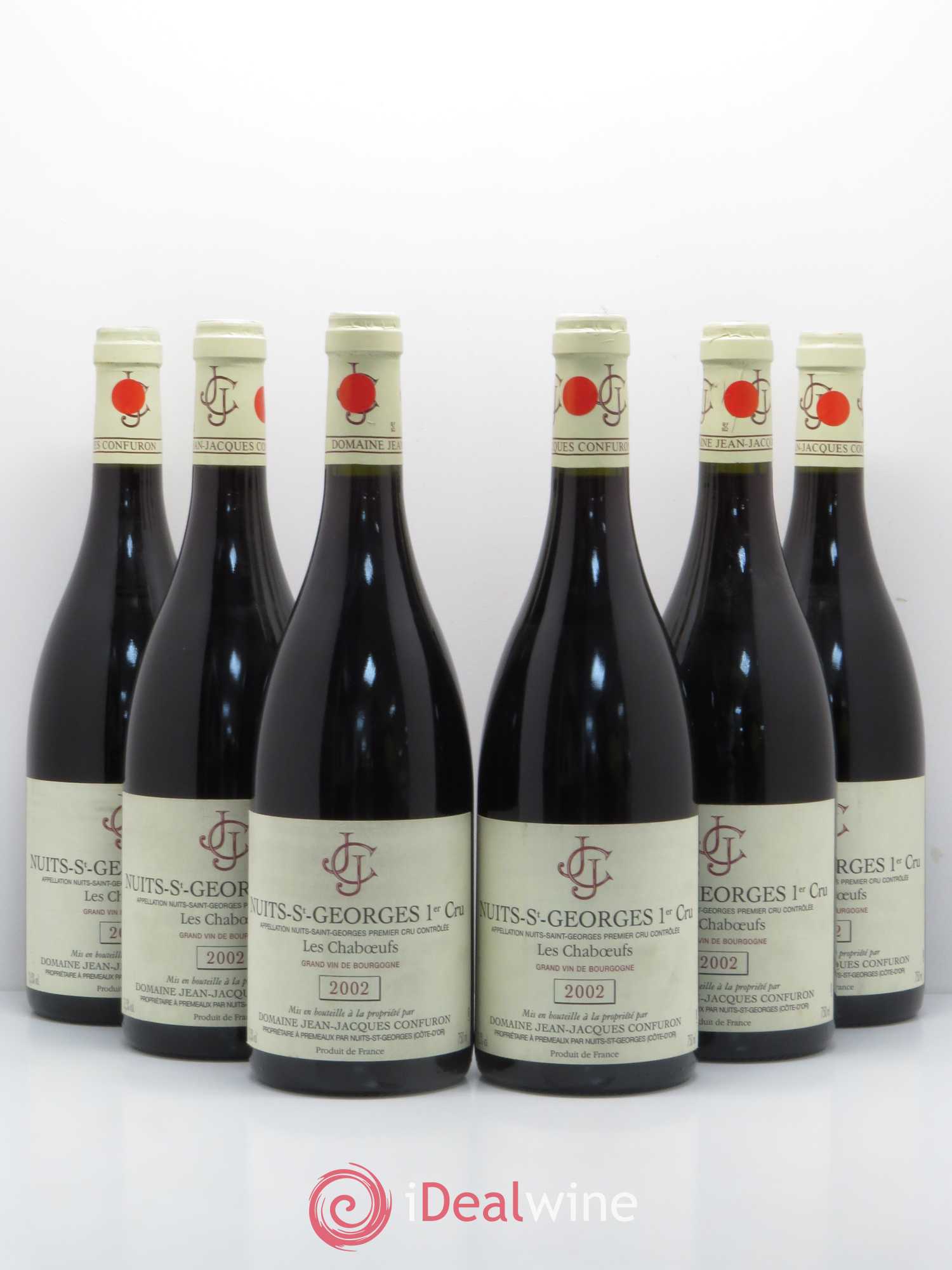 Nuits-Saint-Georges 1er Cru Les Chaboeufs Jean-Jacques Confuron 2002 - Lot de 6 bouteilles - 0