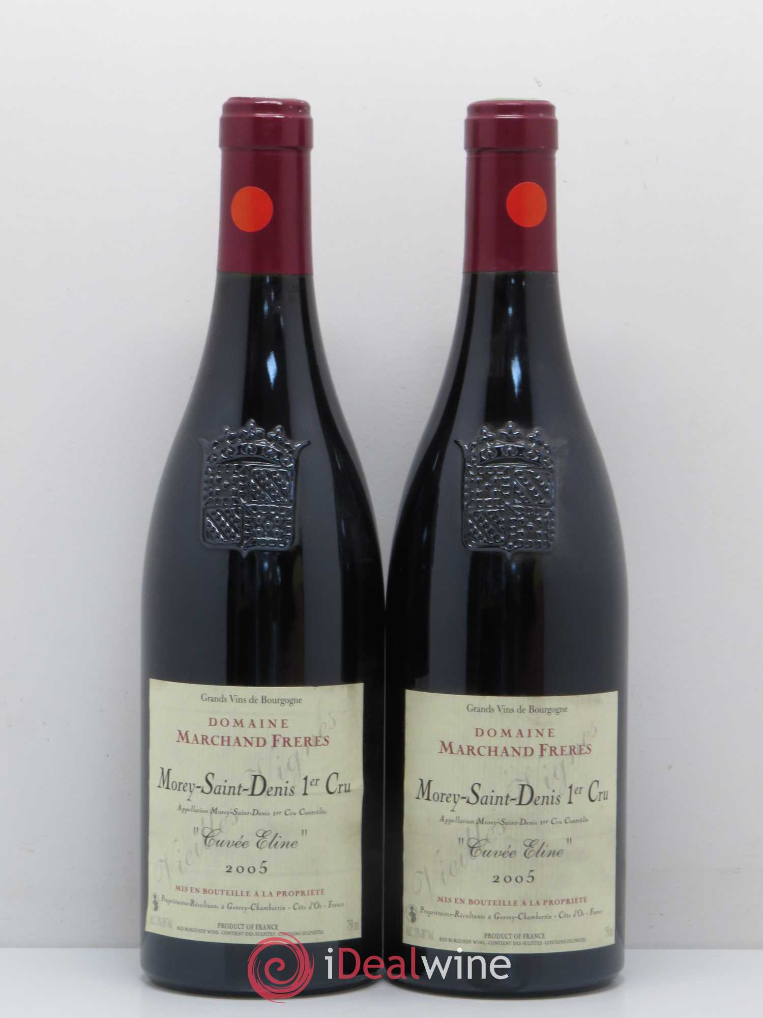 Morey-Saint-Denis 1er Cru Vieilles vignes Cuvée Elise Domaine Marchand Frères 2005 - Posten von 2 Flaschen - 0